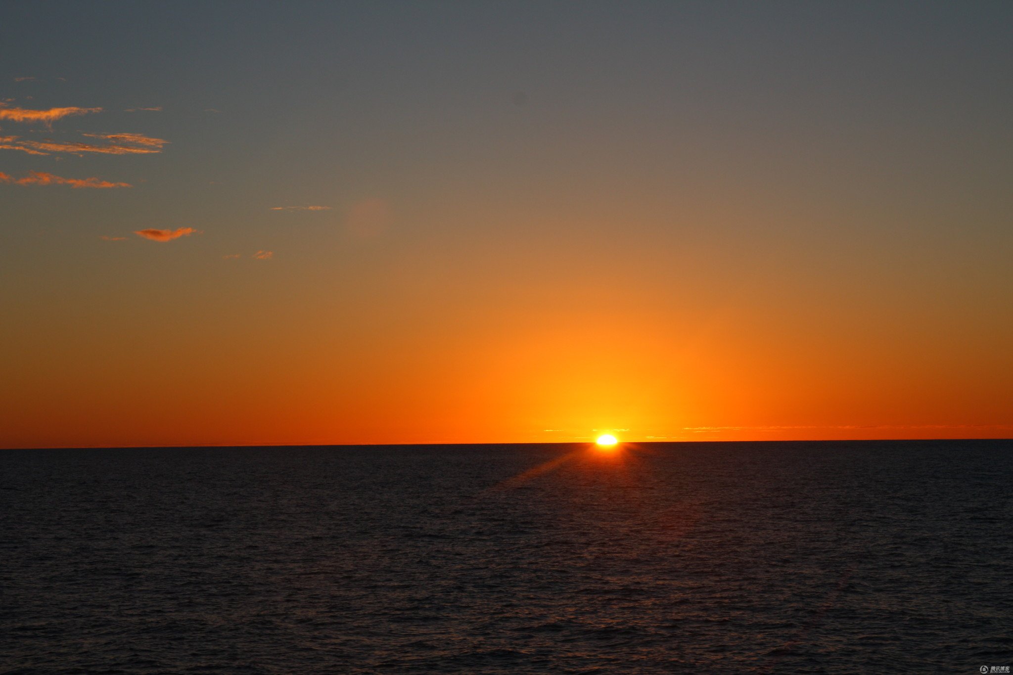 落日余晖,大海,夕阳