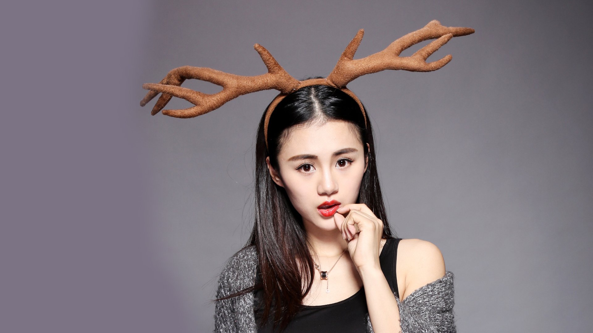 安悦溪,可爱,鹿角装扮,头饰