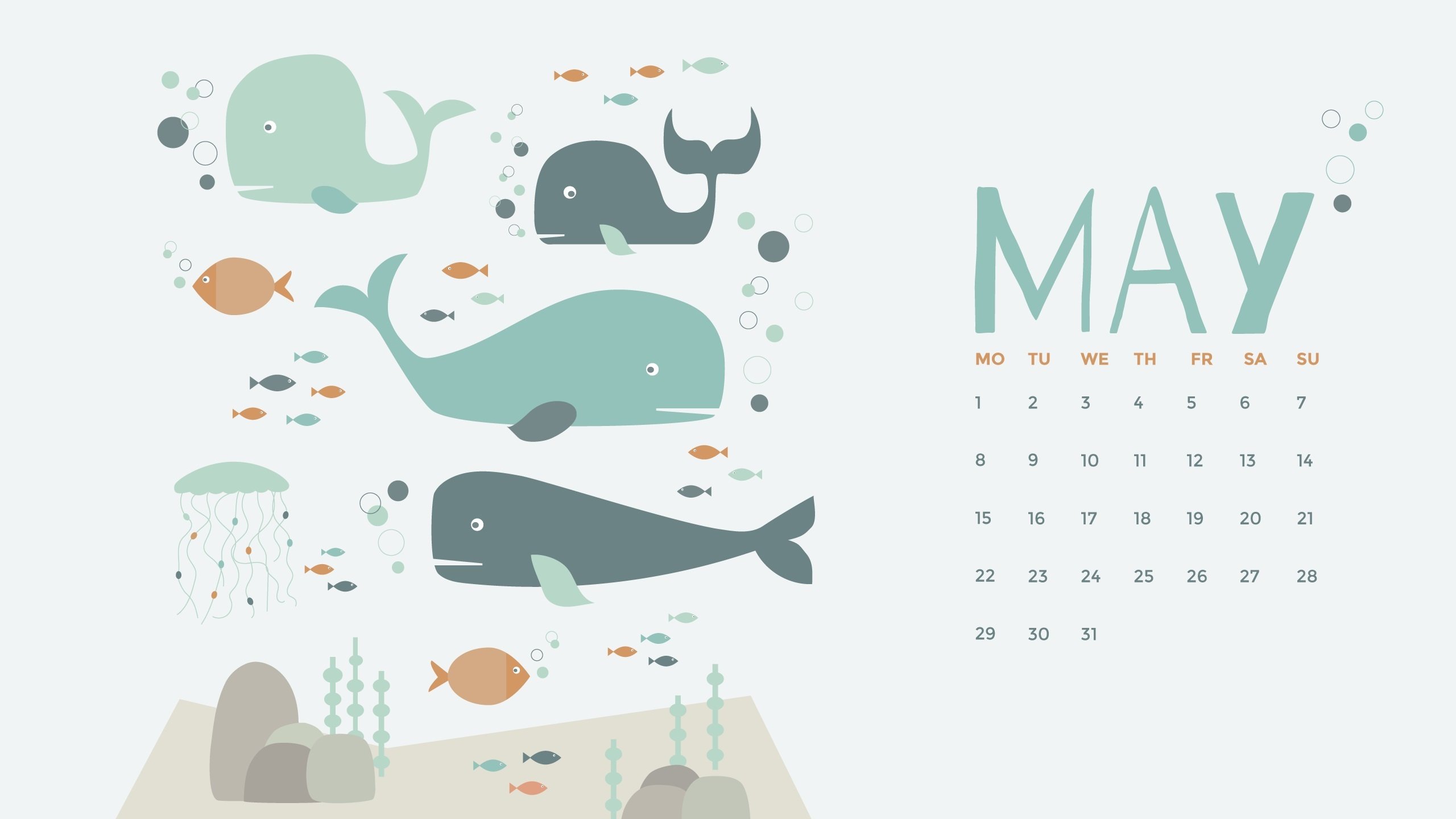 2017年5月,手绘,鲸鱼