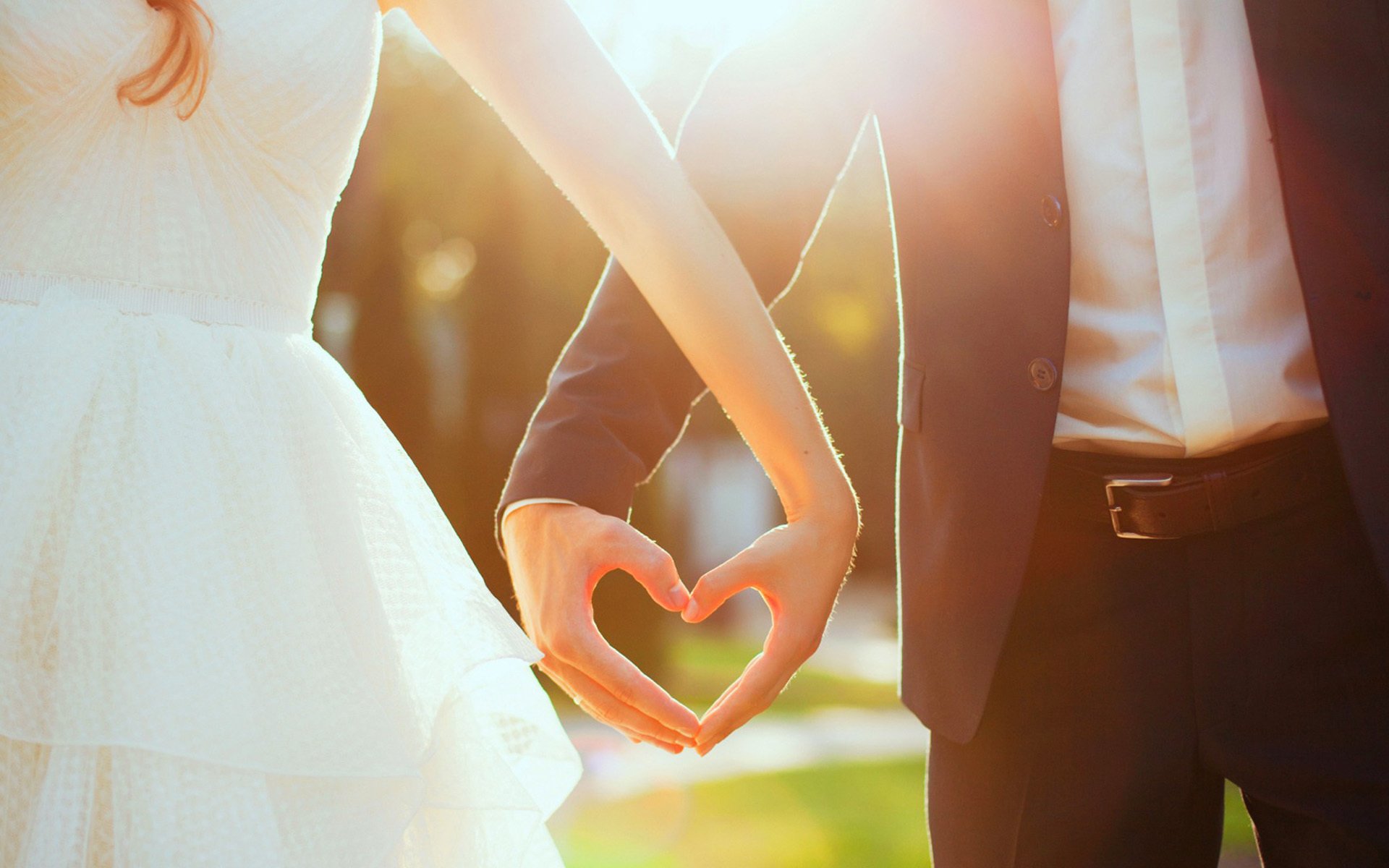 唯美温馨,情侣,比心