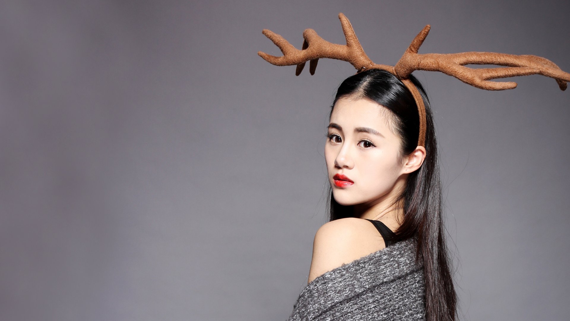 安悦溪,可爱,鹿角装扮,头饰