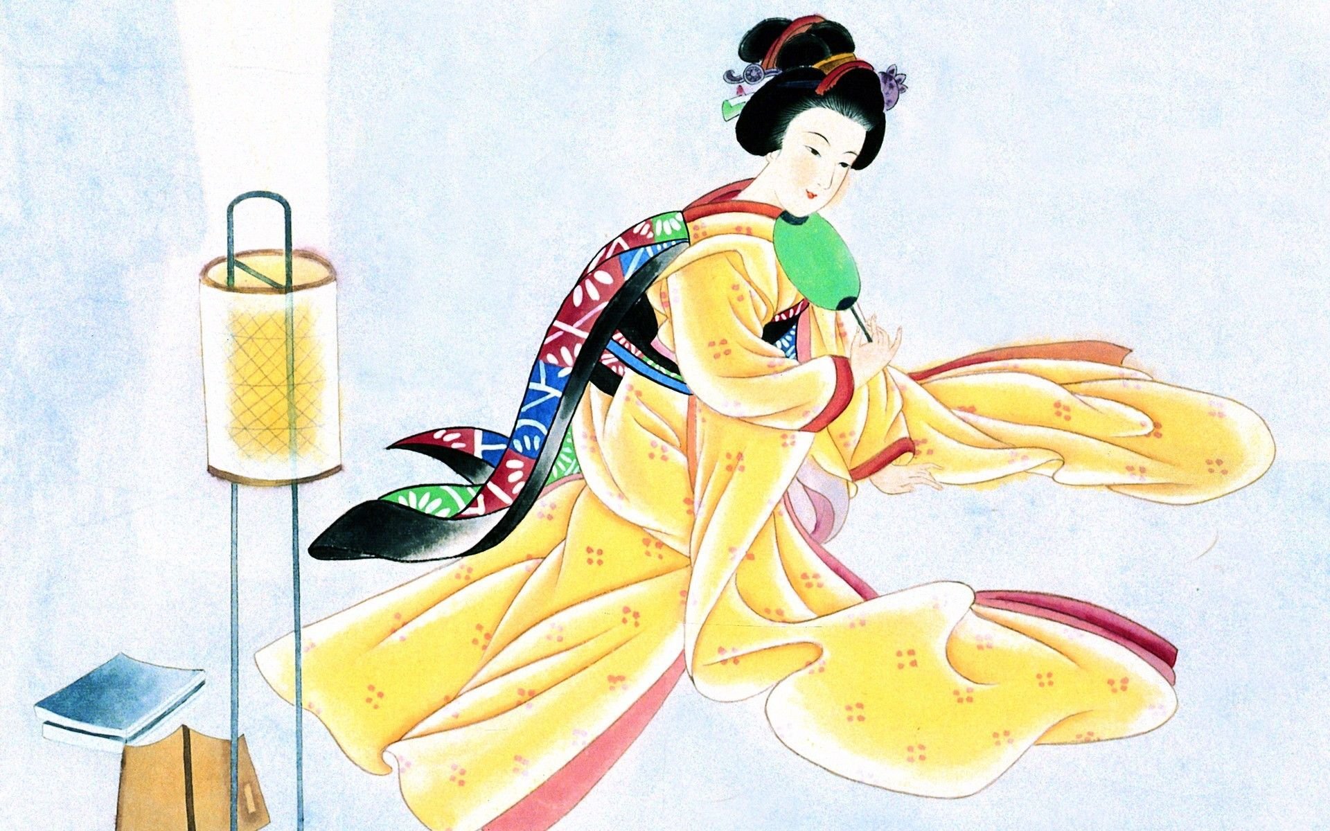 中国风,仕女图,插画