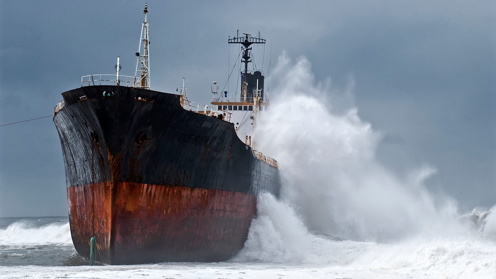 风景,大海,轮船,破浪