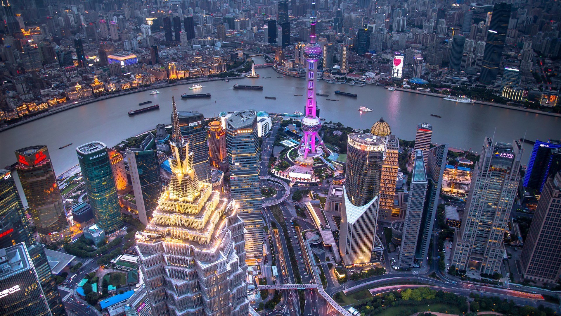 风景,夜景,上海,建筑