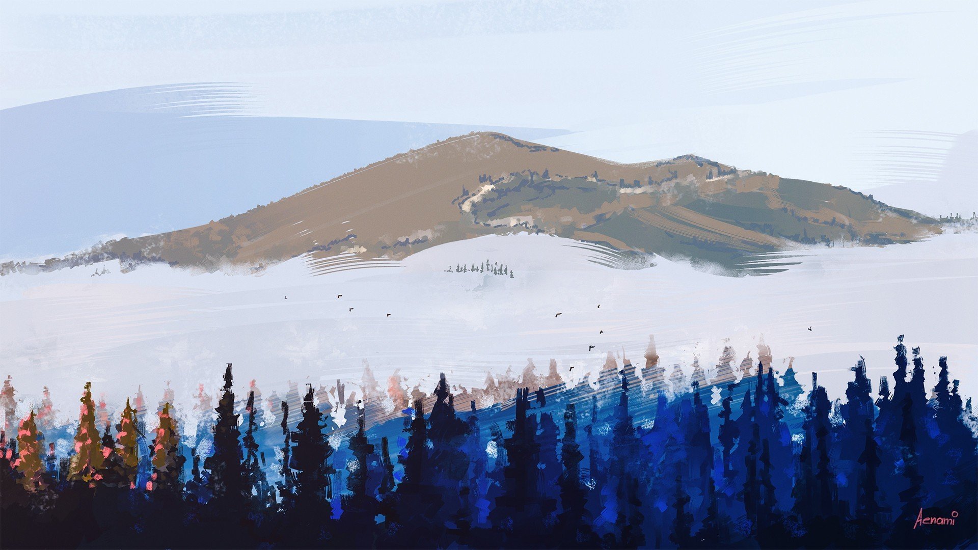 炫酷时尚,插画,乌克兰画师Alena,Aenami,风景绘画