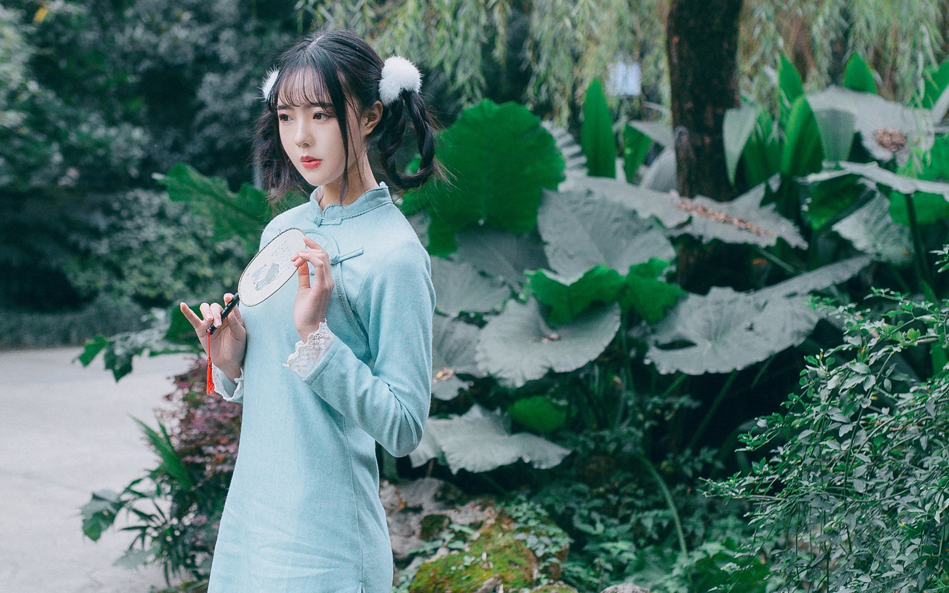 美女,文艺古风,恬静