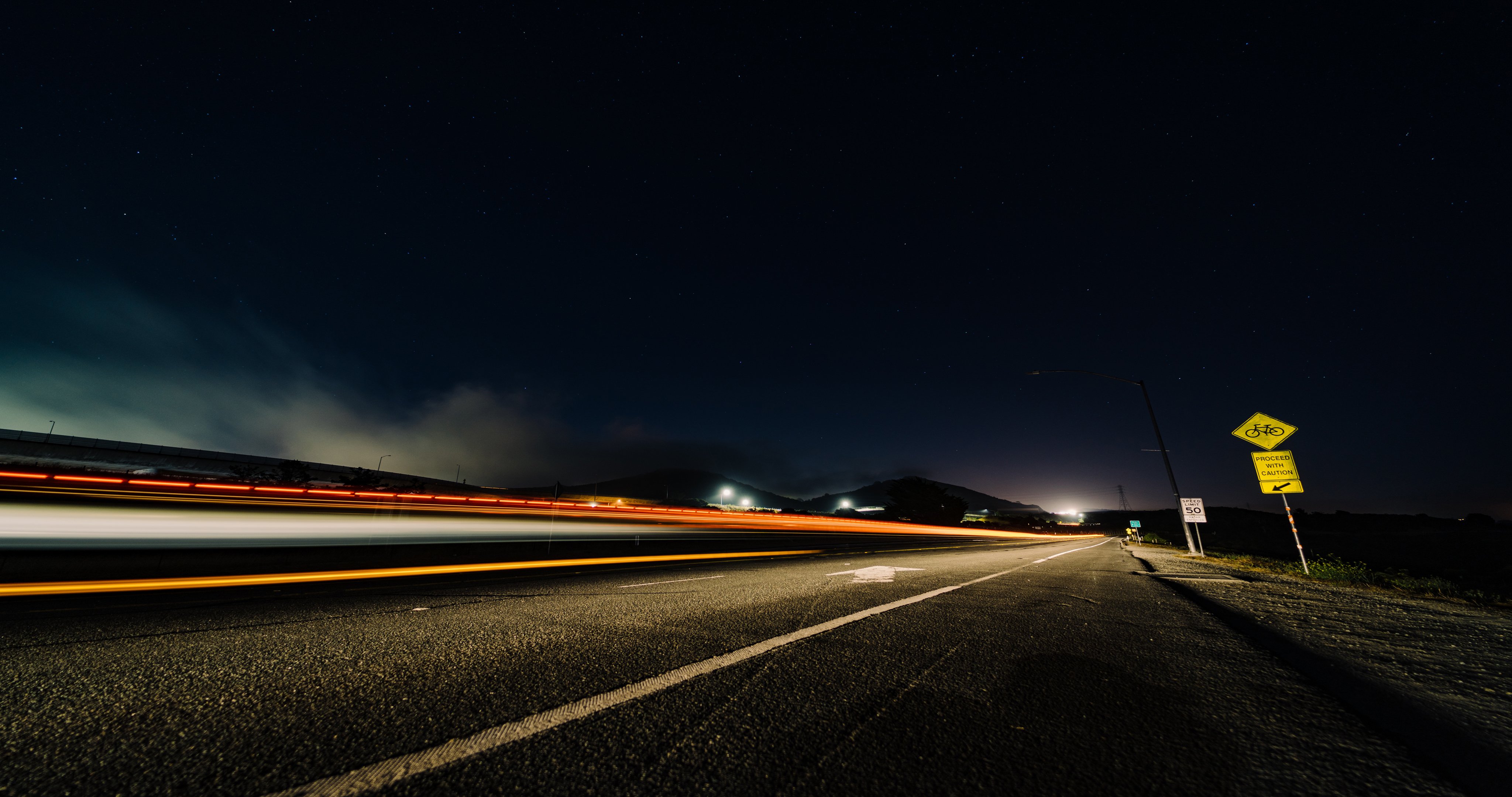 4K,道路,灯光,夜晚,公路