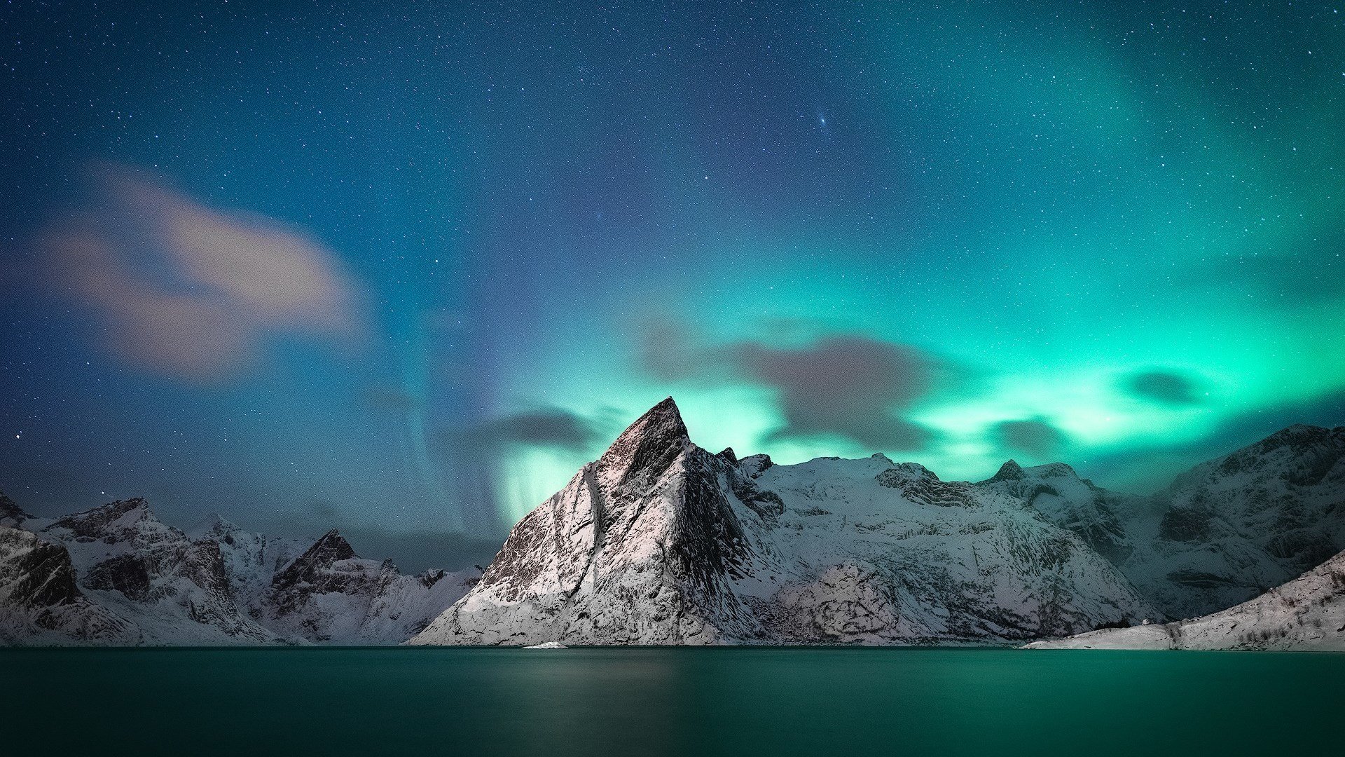 风景,自然风光,极光,极地,湖泊,山川,星空