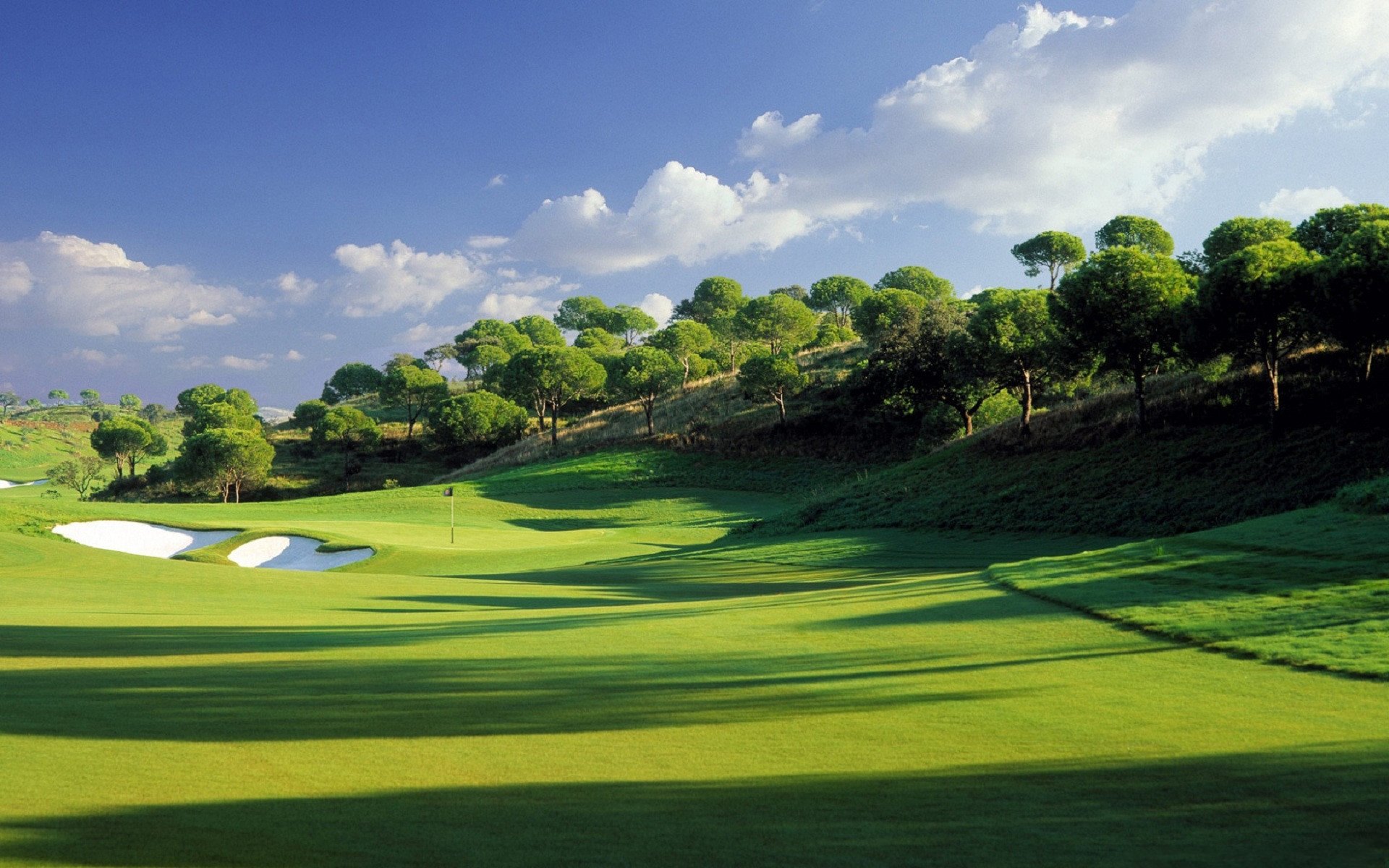 风景,自然风光,高尔夫球场,草地