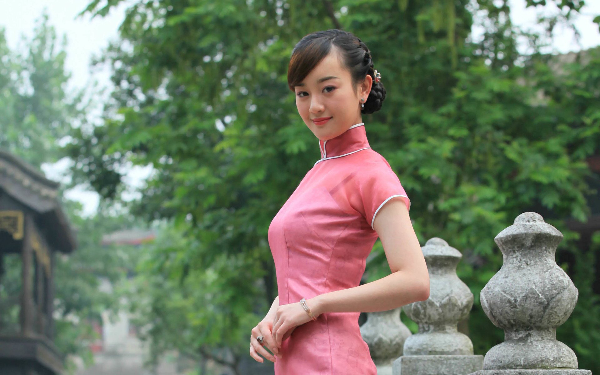 美女,文艺古风,旗袍