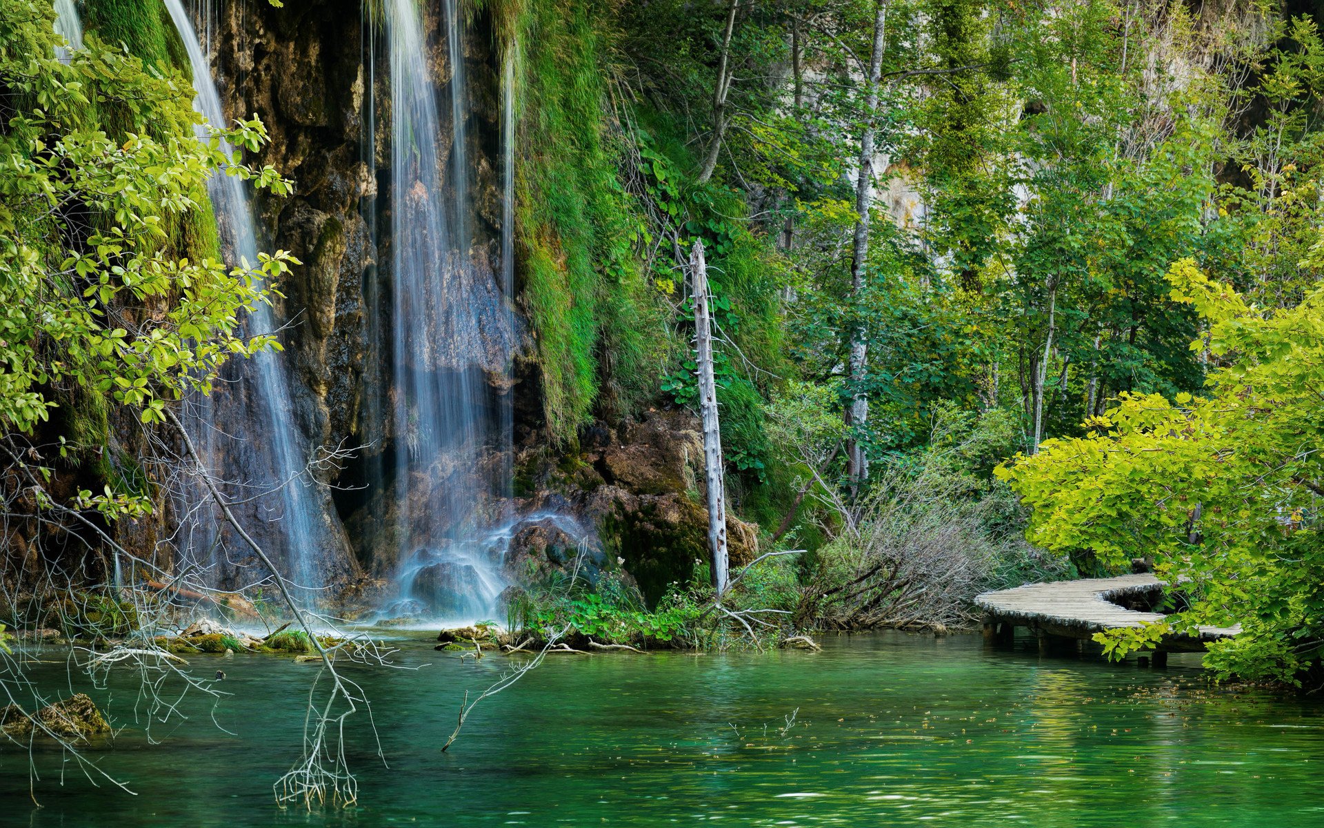 风景,自然风光,湖泊,瀑布,溪流,森林