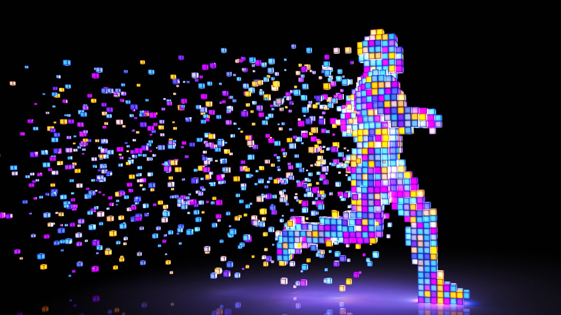 炫酷时尚,创意,像素的