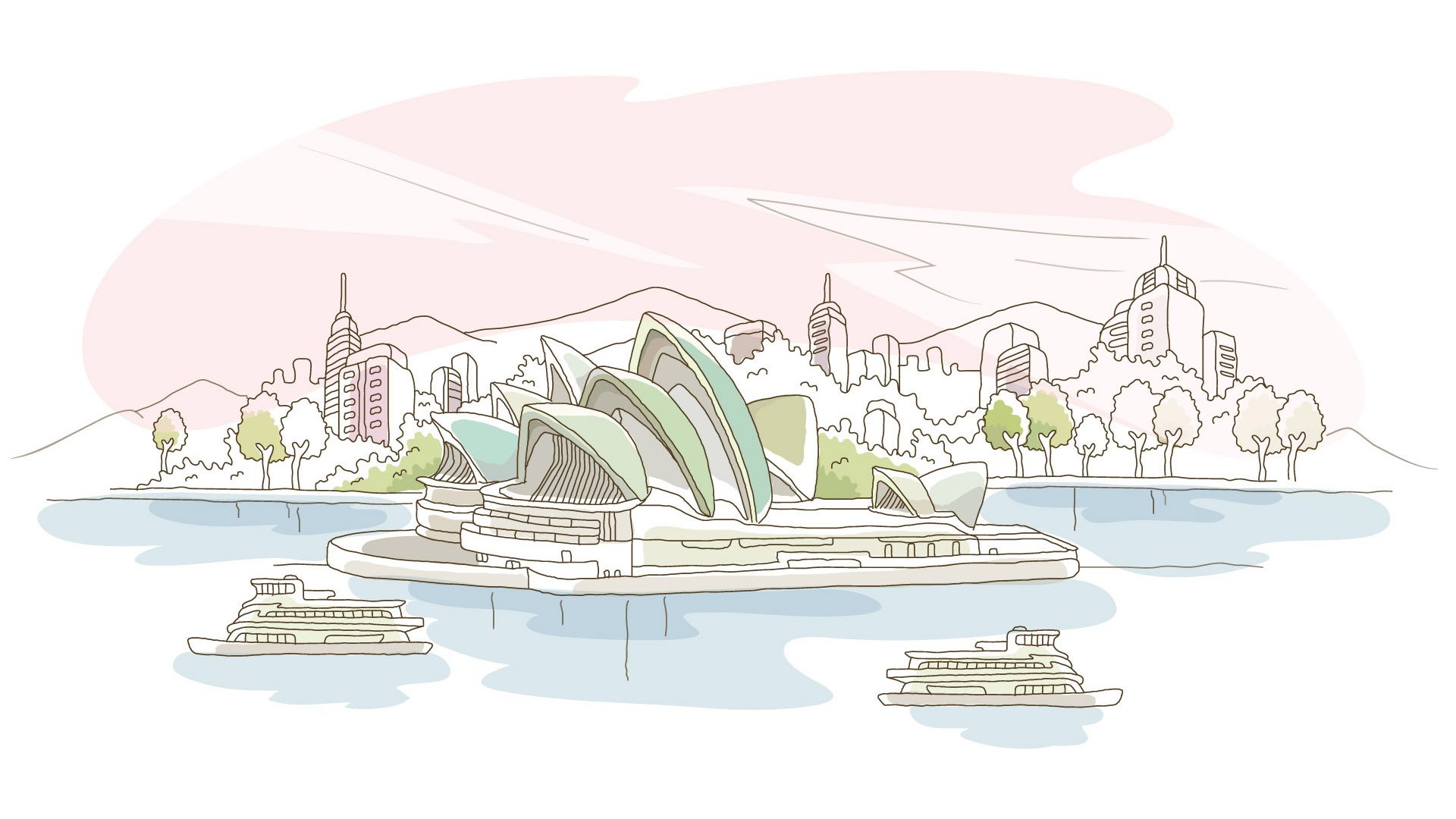 炫酷时尚,插画,悉尼,澳大利亚