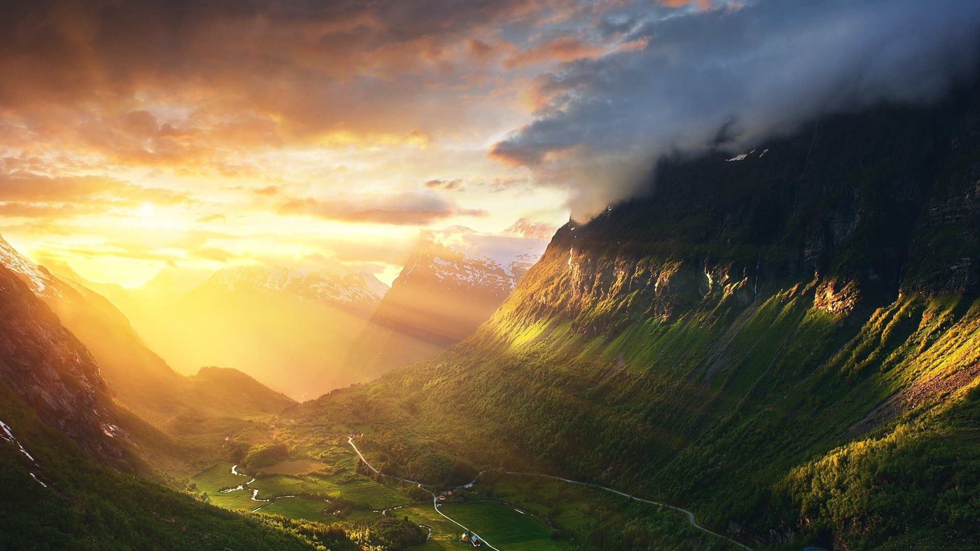 风景,自然风光,日出,山脉