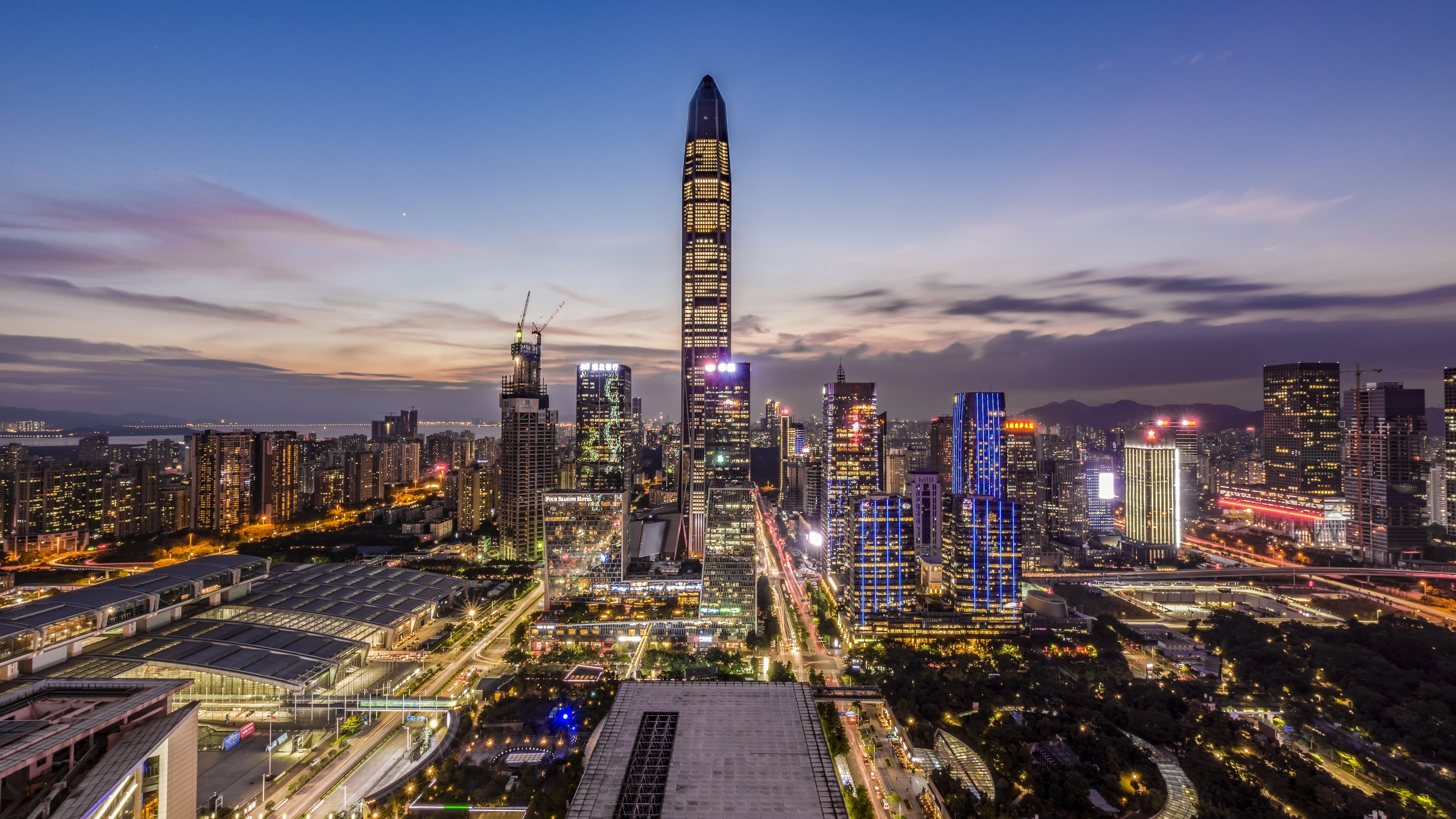 风景,城市夜景,广东深圳,建筑