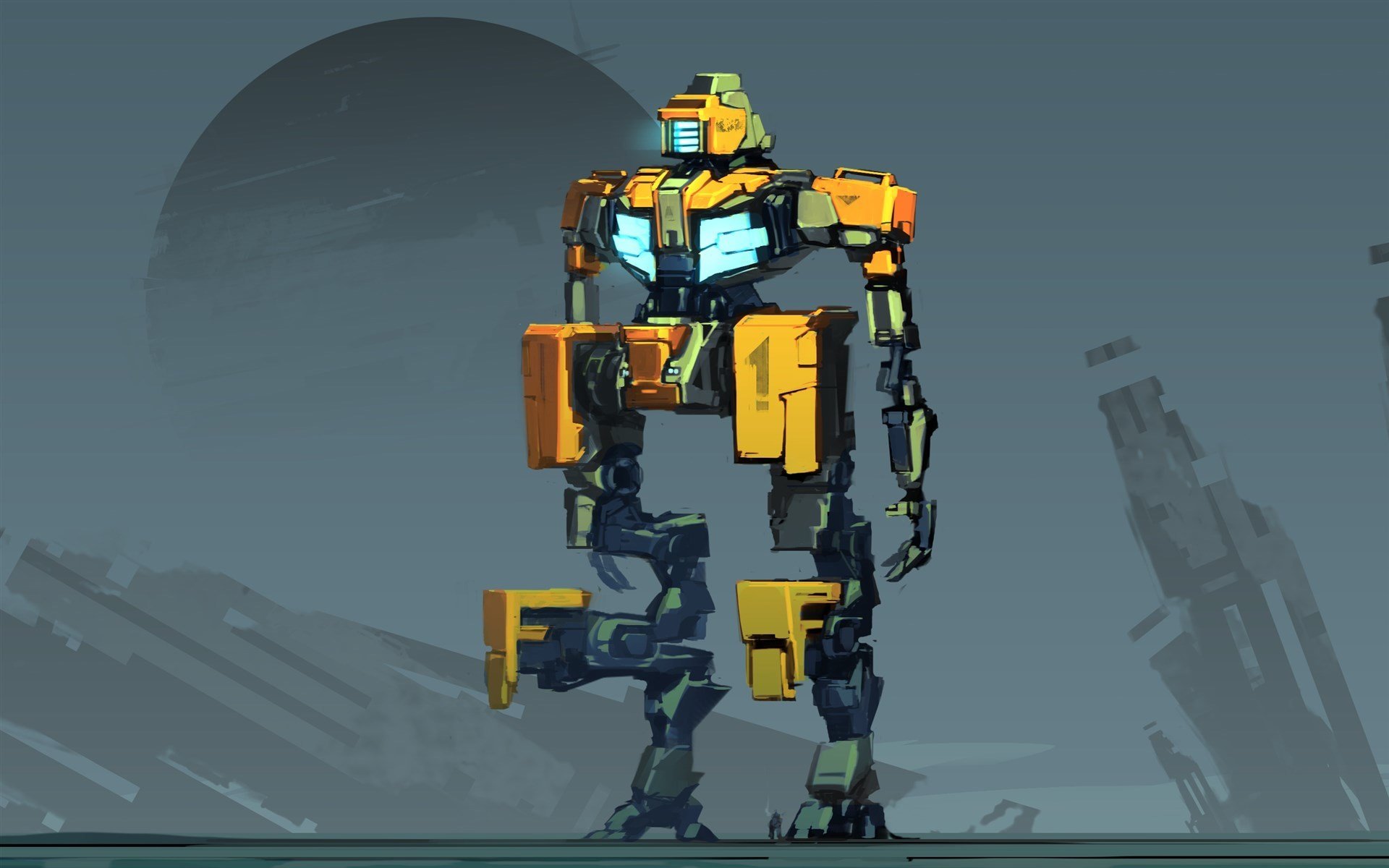 炫酷时尚,手绘,机器人