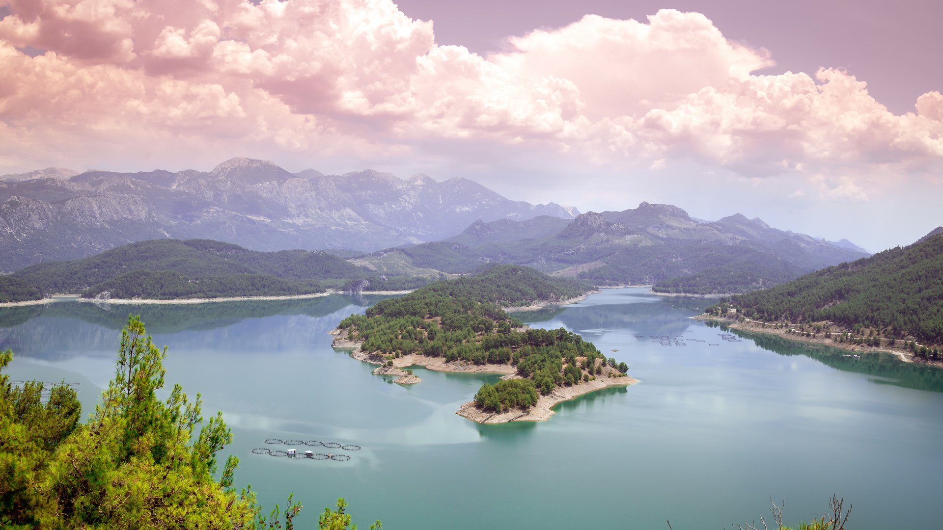 风景,自然风光,湖泊,森林,岛屿