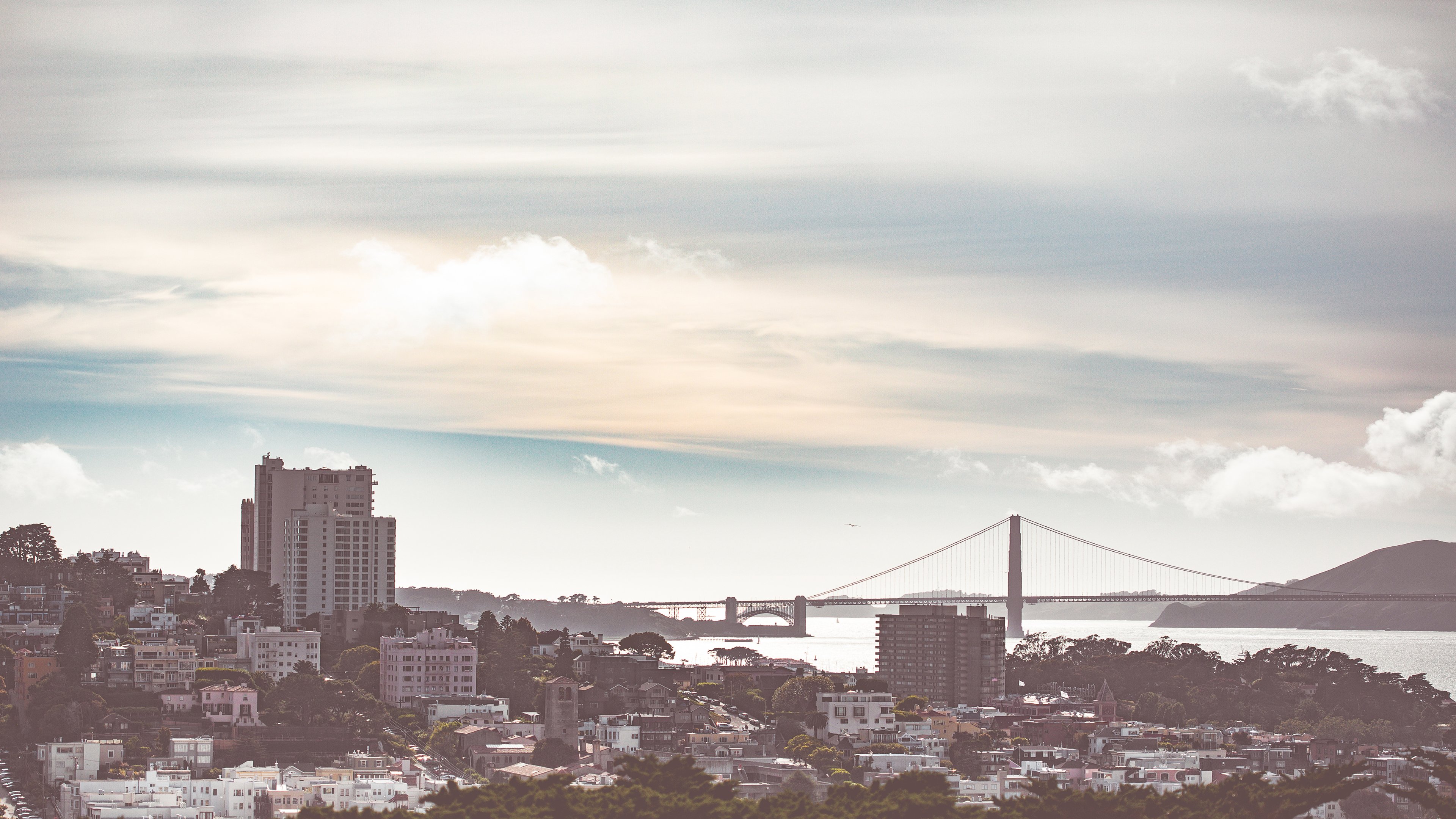 4K,风景,城市,建筑,雾