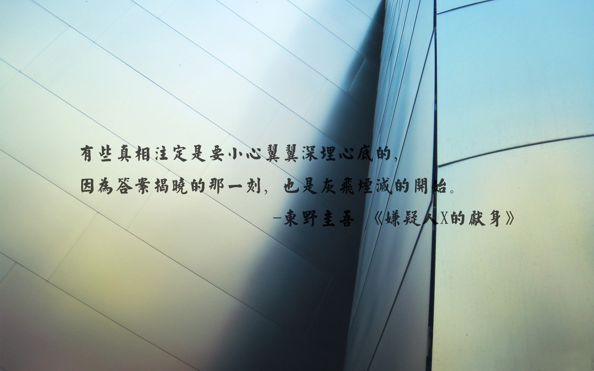 文字,语录,东野圭吾,嫌疑人X的献身