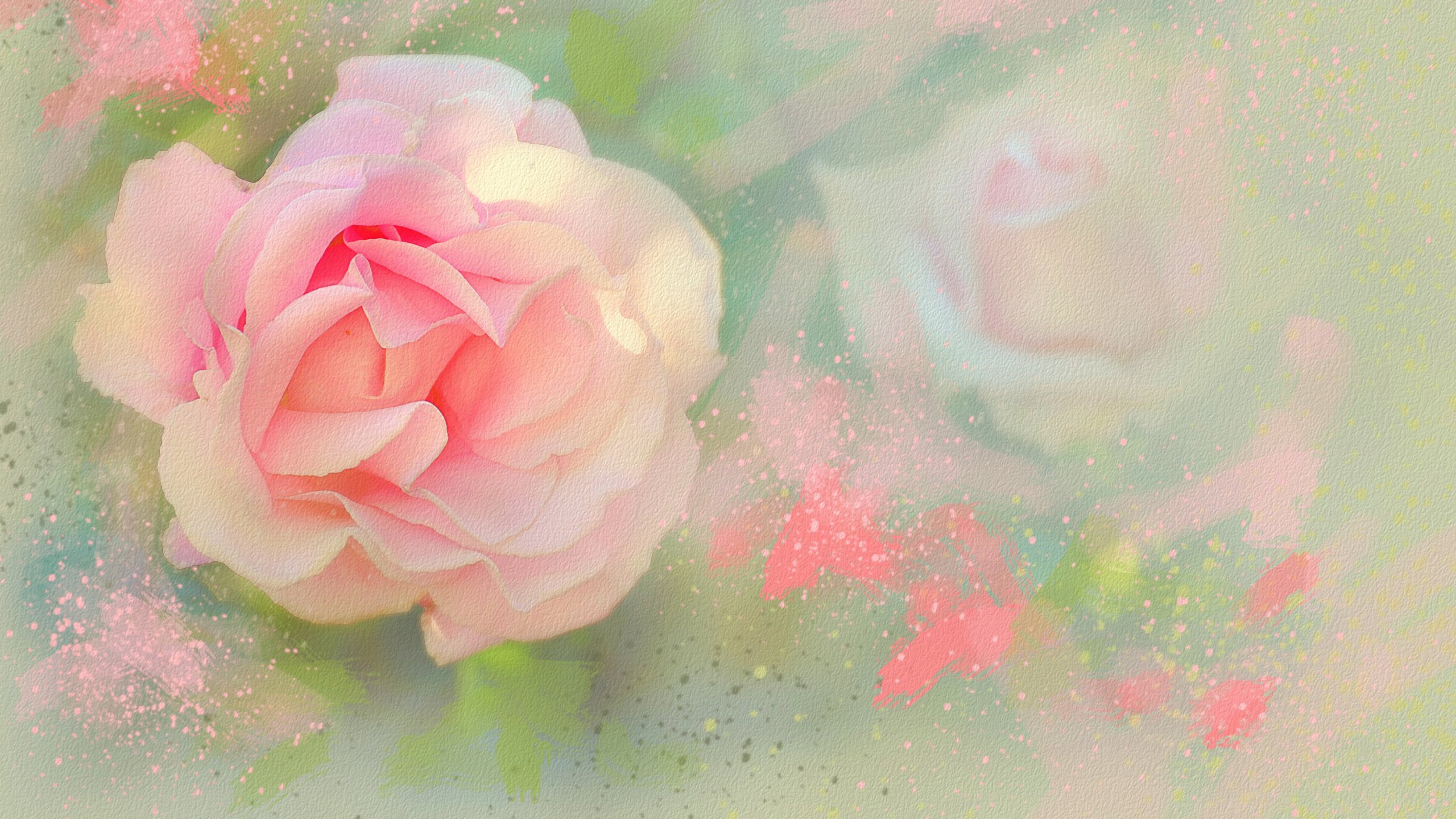 炫酷时尚,手绘,花朵,玫瑰花