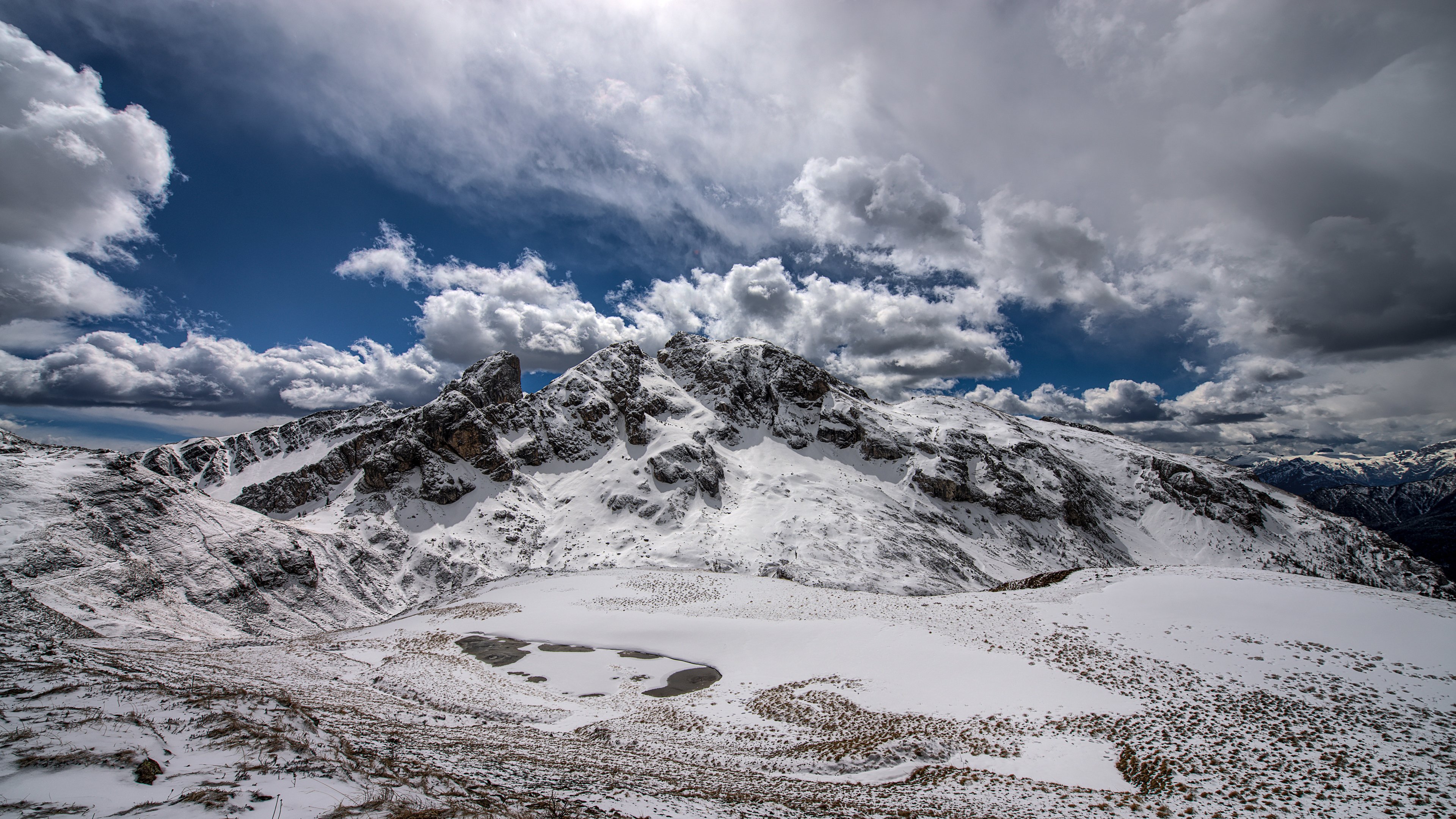 4K,风景,雪山,山峰