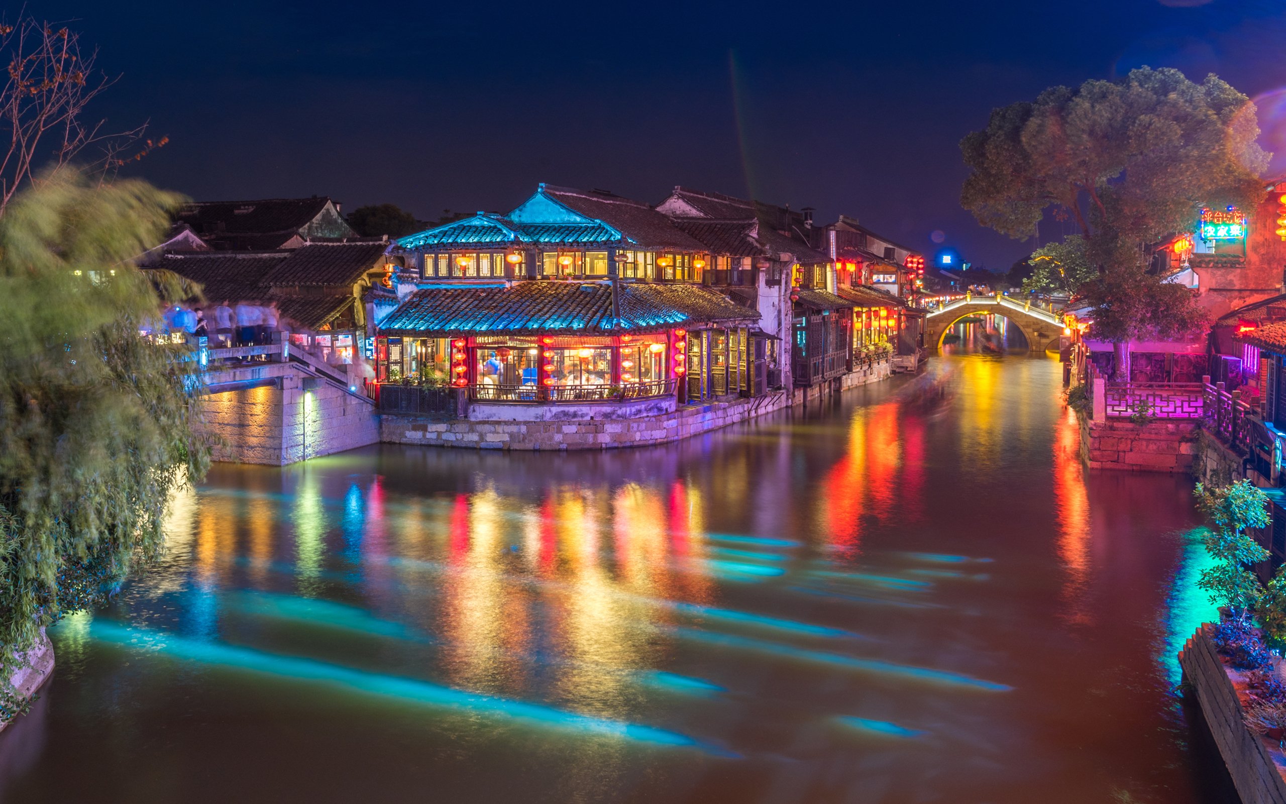 风景,城市夜景,西塘,古镇