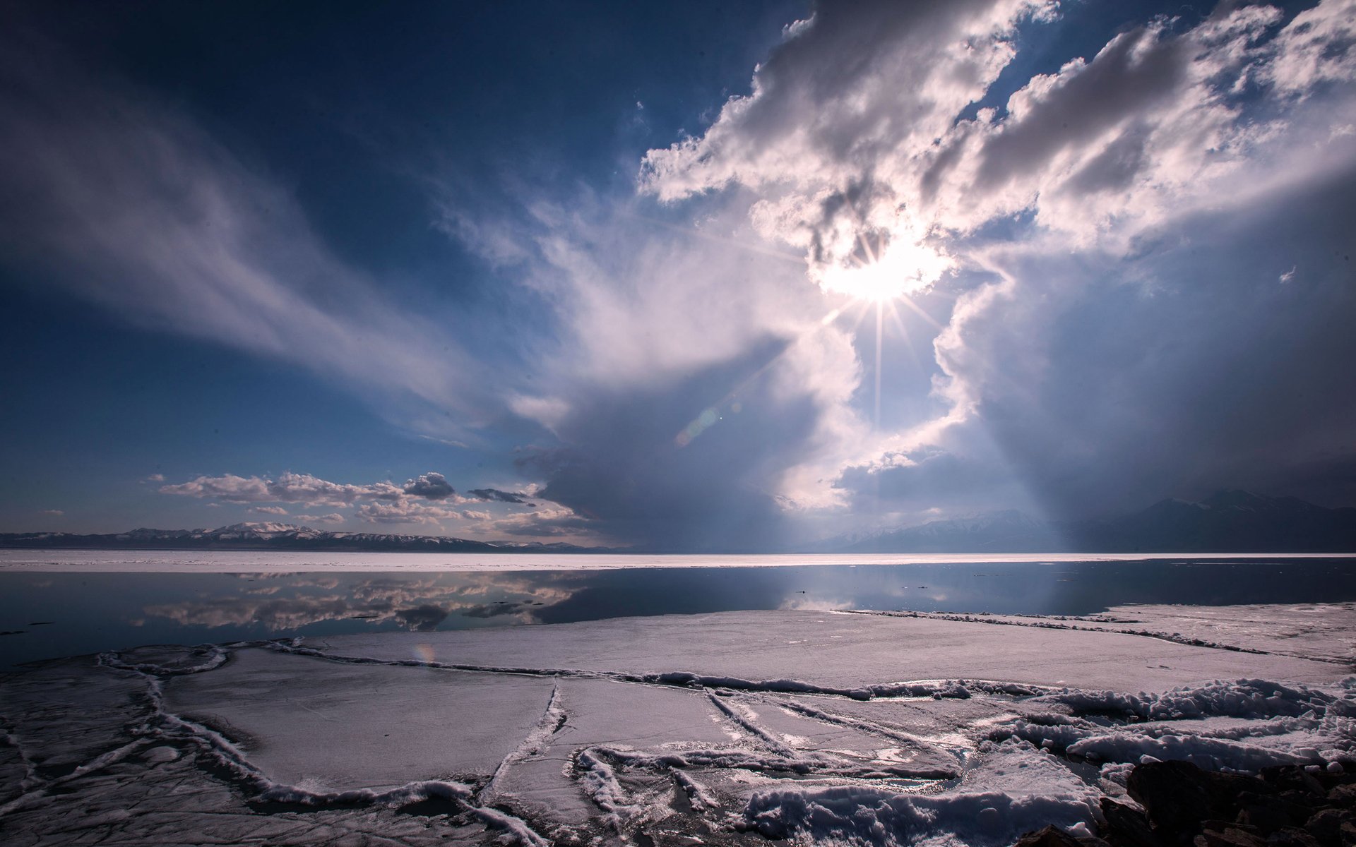 风景,自然风光,雪地,湖泊