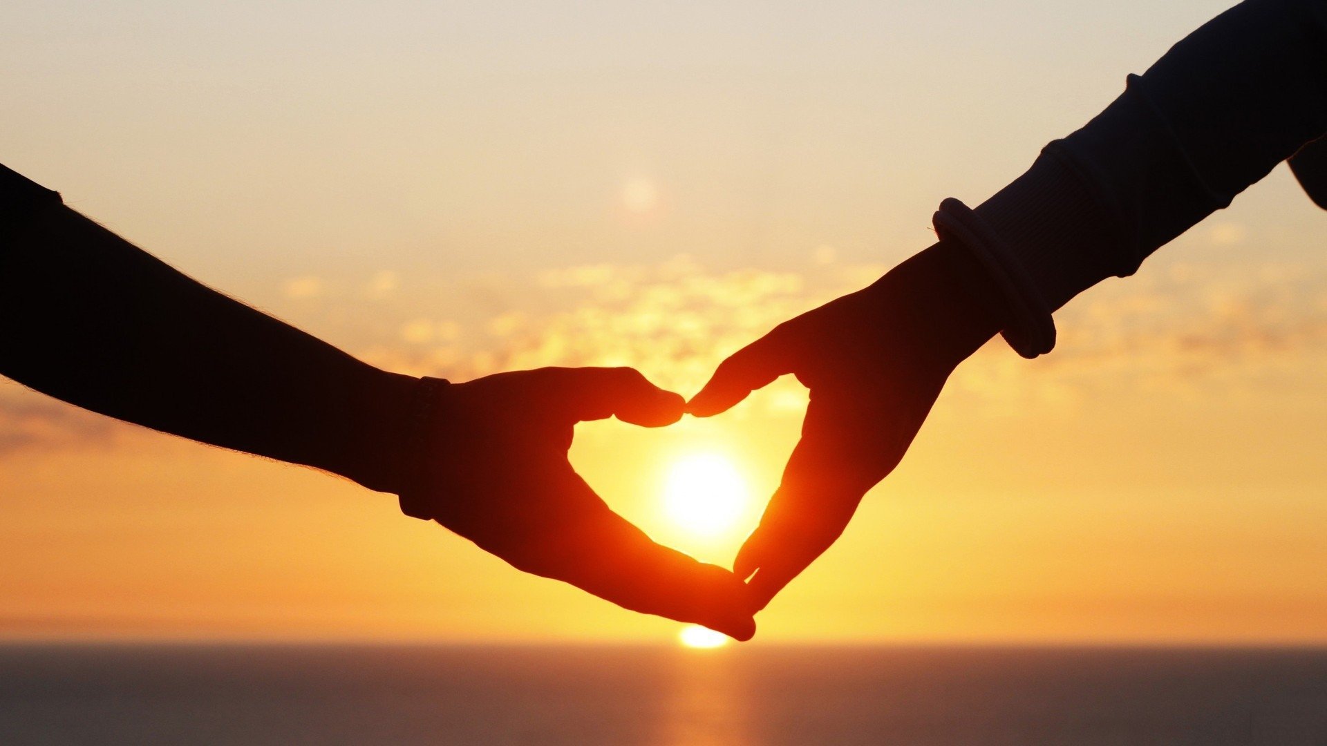 爱情,唯美温馨,夕阳,牵手,黄昏