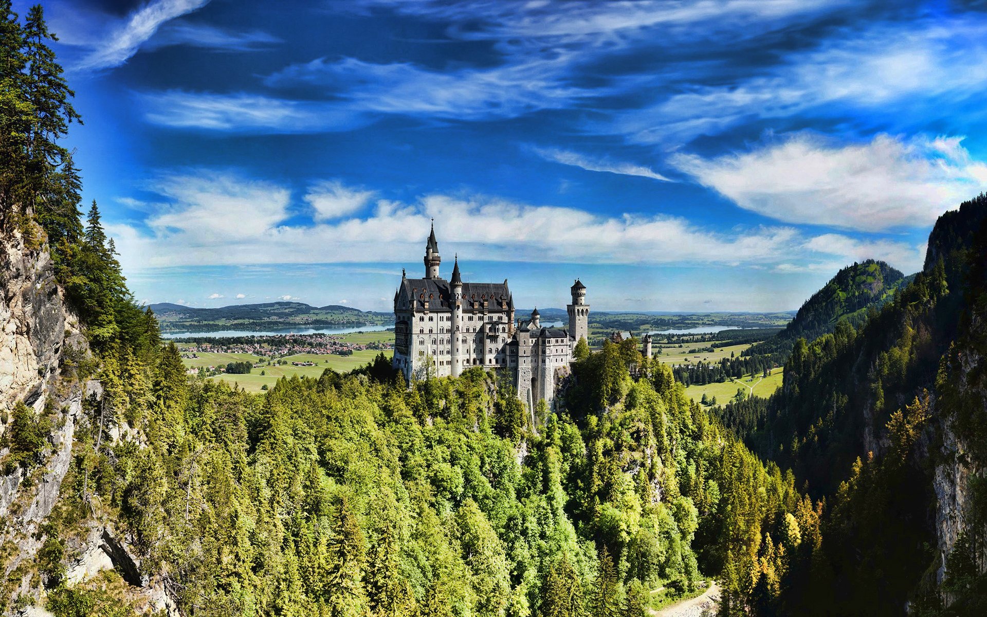 风景,自然风光,森林,城堡