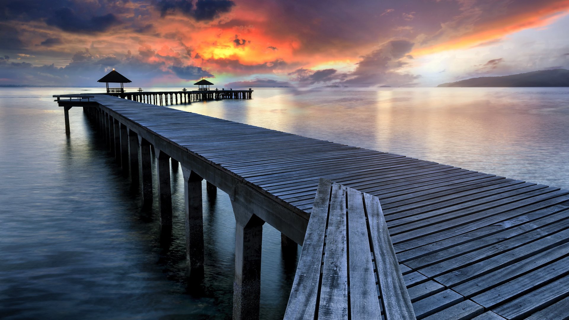 风景,自然风光,湖泊,栈桥