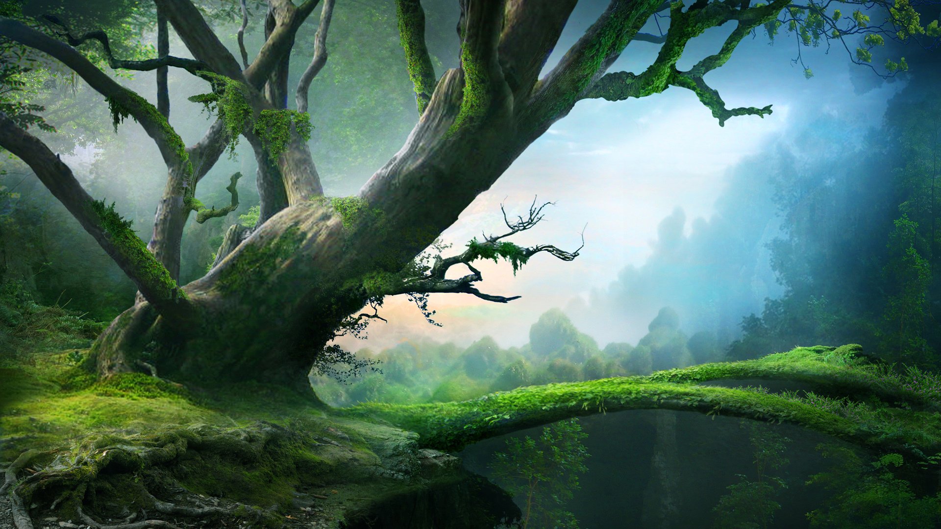 炫酷时尚,手绘,风景