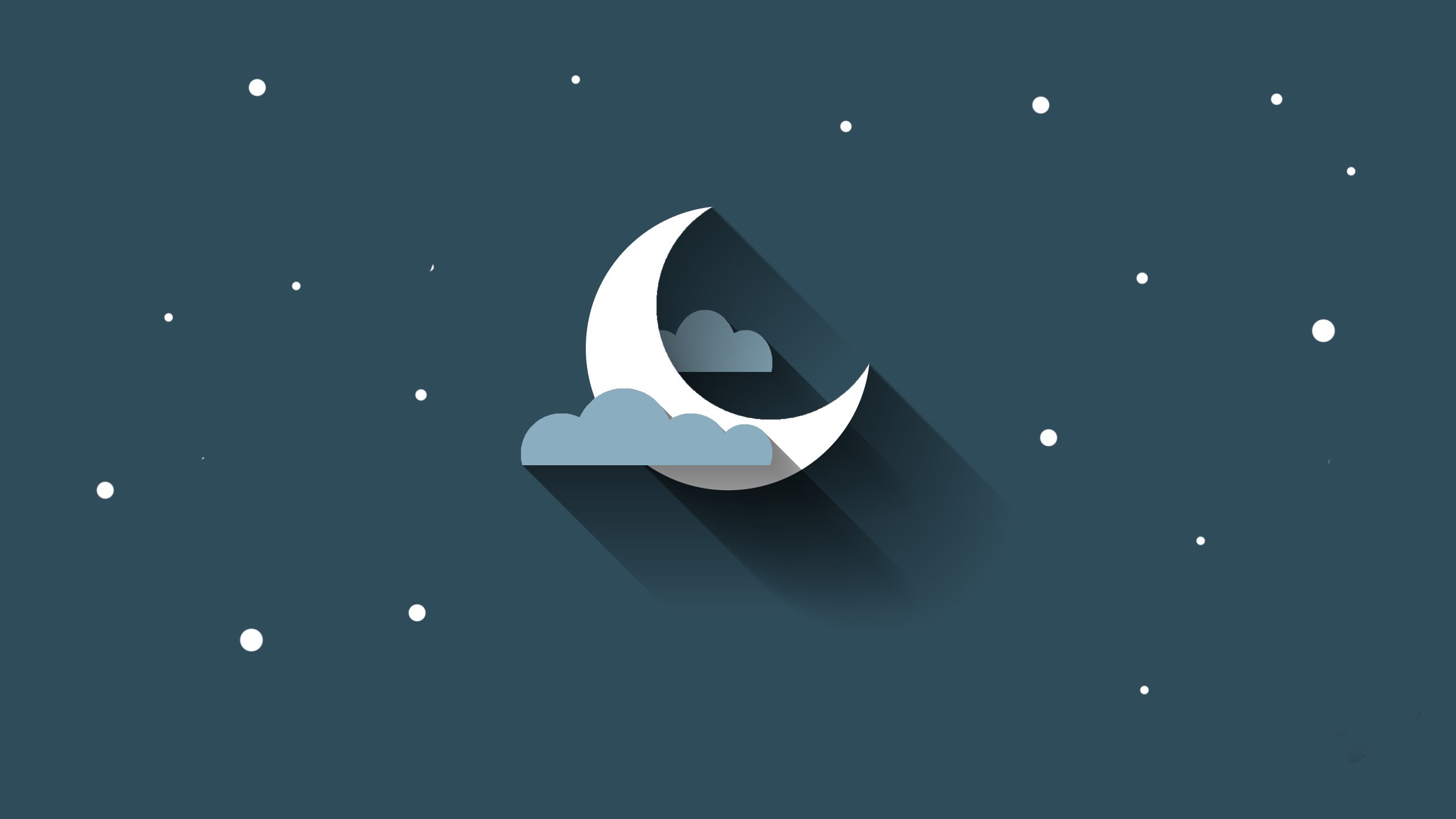 简约,酷炫,时尚,月亮,长投影