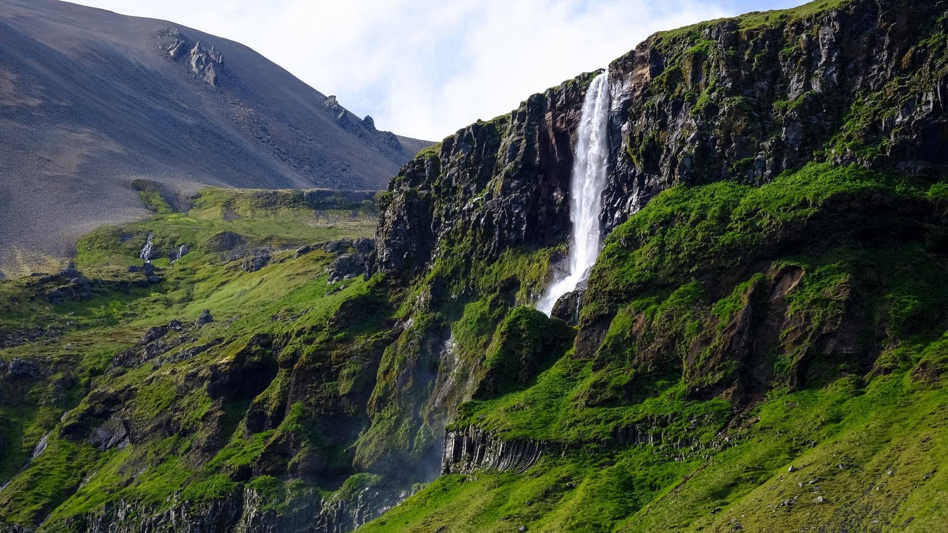 风景,高山,瀑布