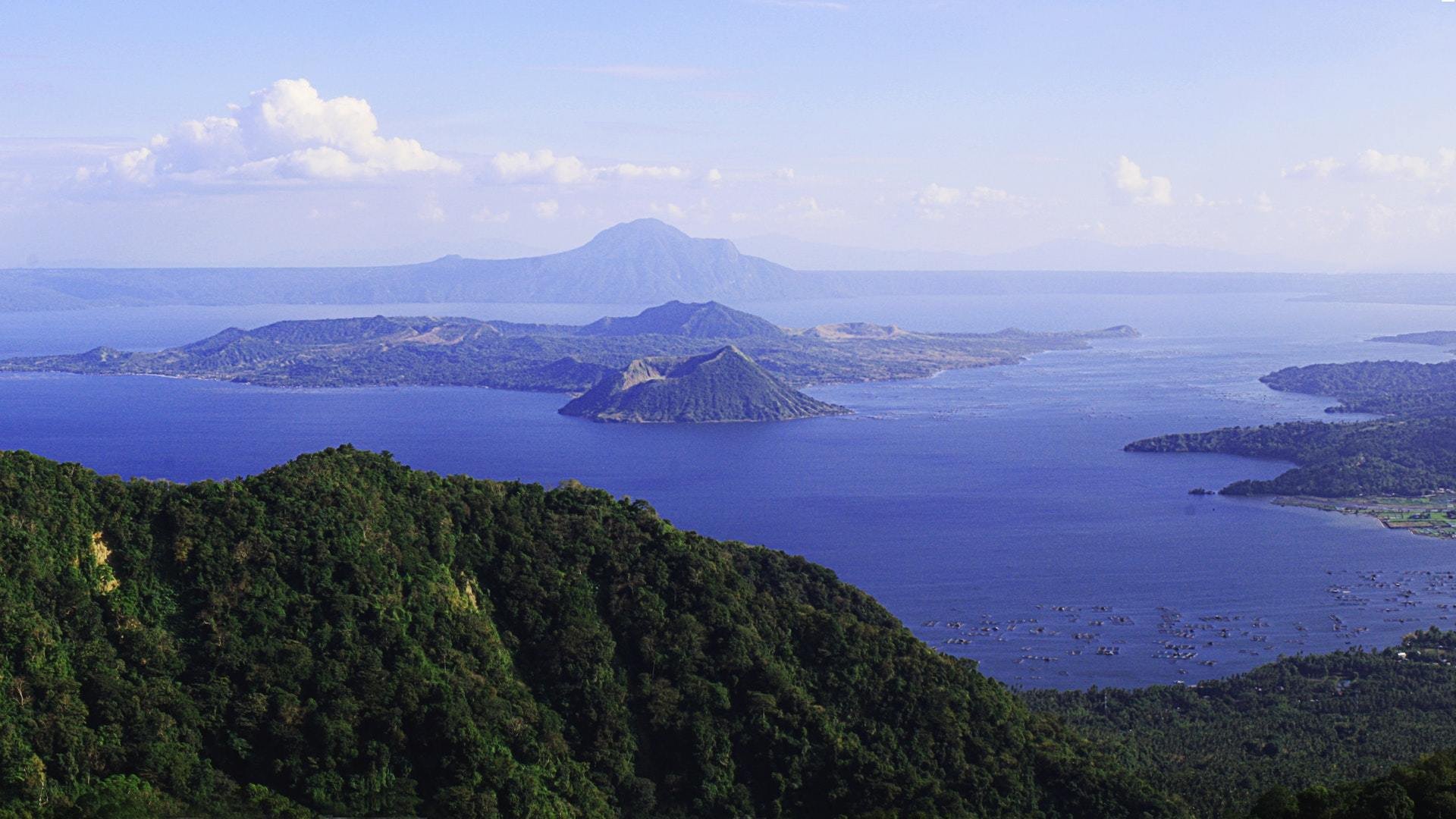 风景,高山,海岸,港湾