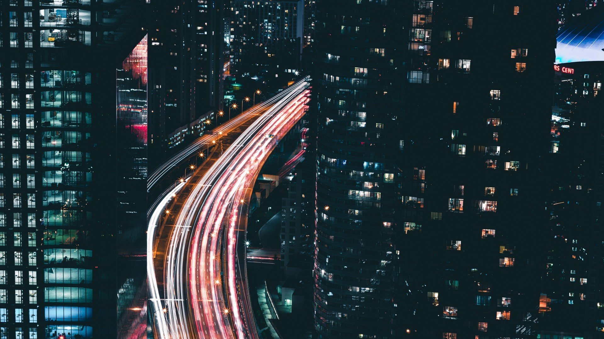 风景,车流,城市夜景