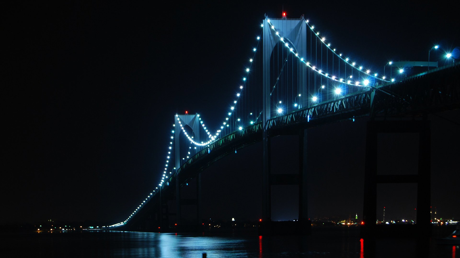 风景,城市夜景,建筑,大桥,纽约