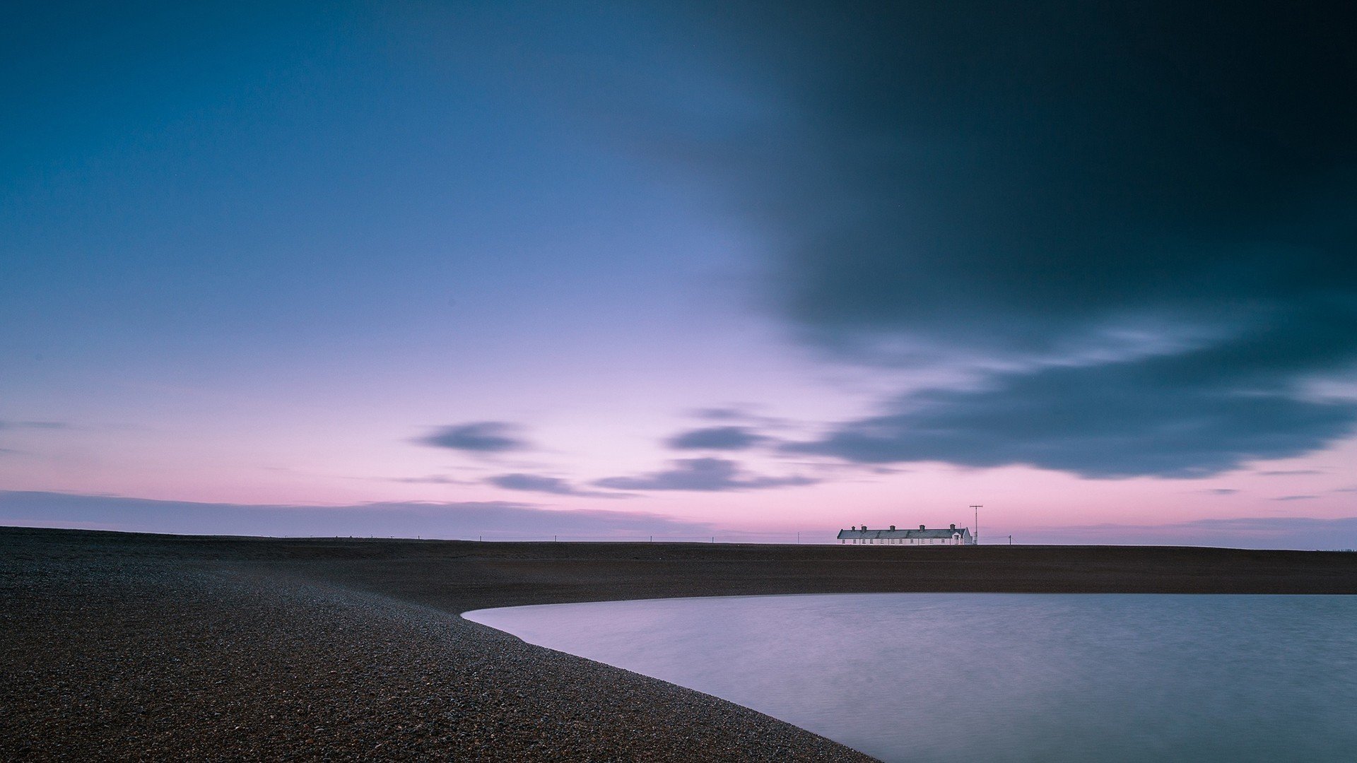海岸,风景,傍晚