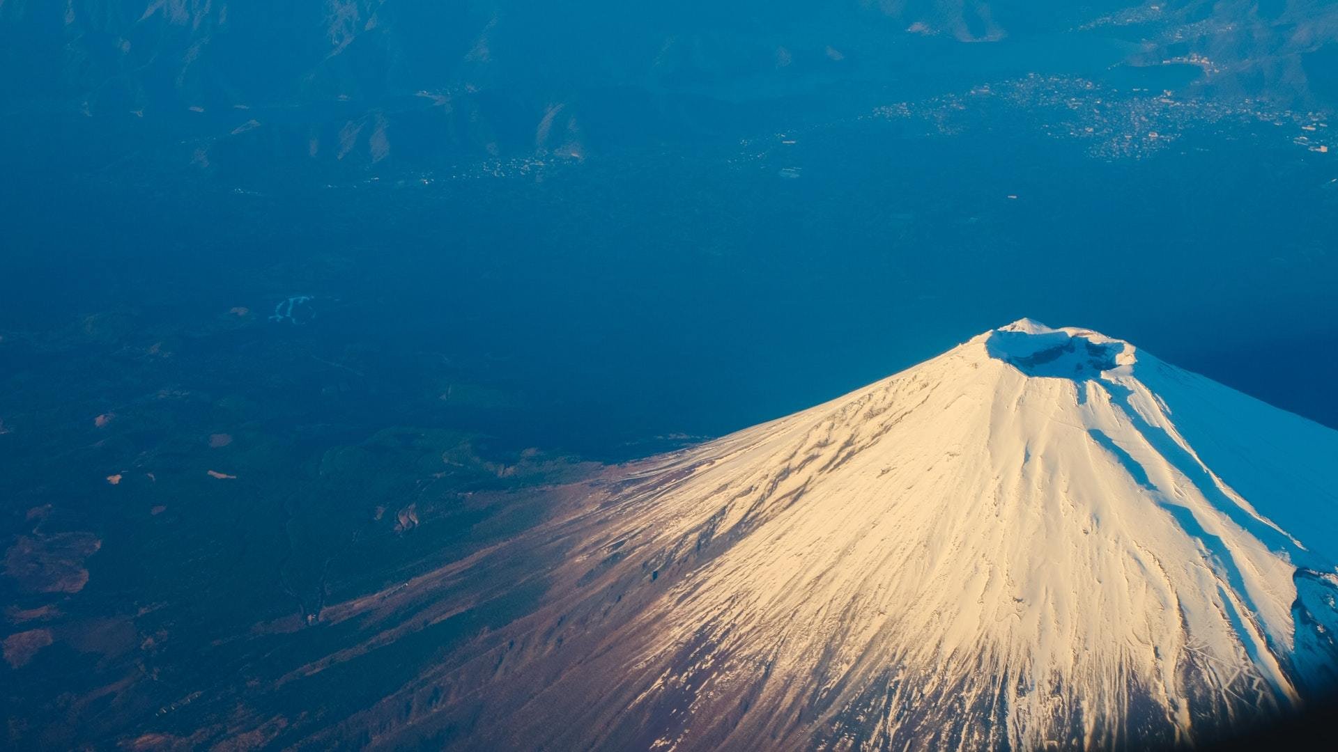 风景,高山,雪山,富士山