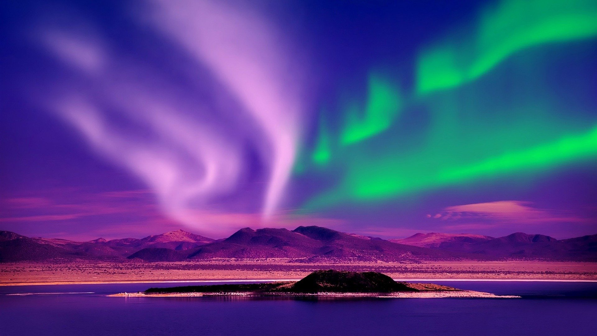 风景,自然风光,北极光,极地