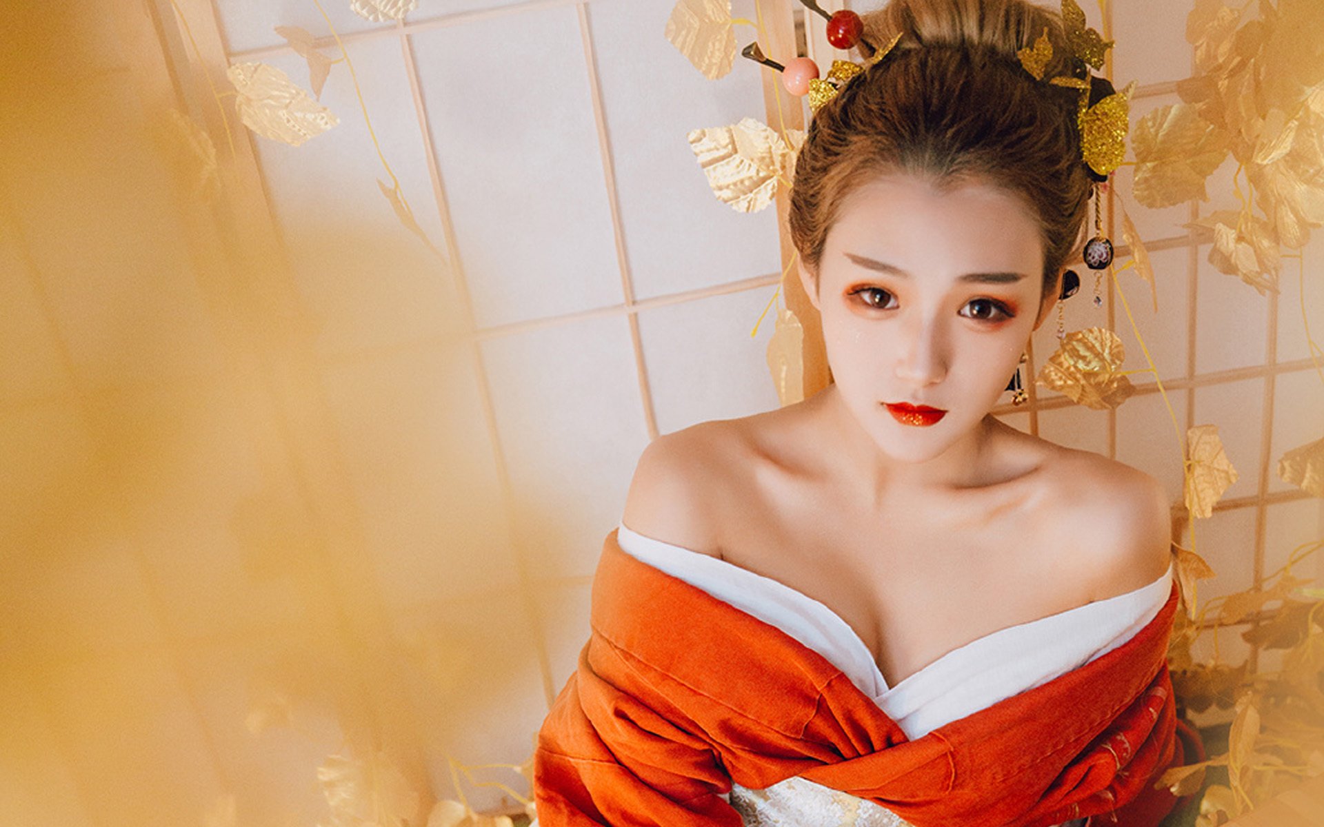 美女,和服,性感,日本风