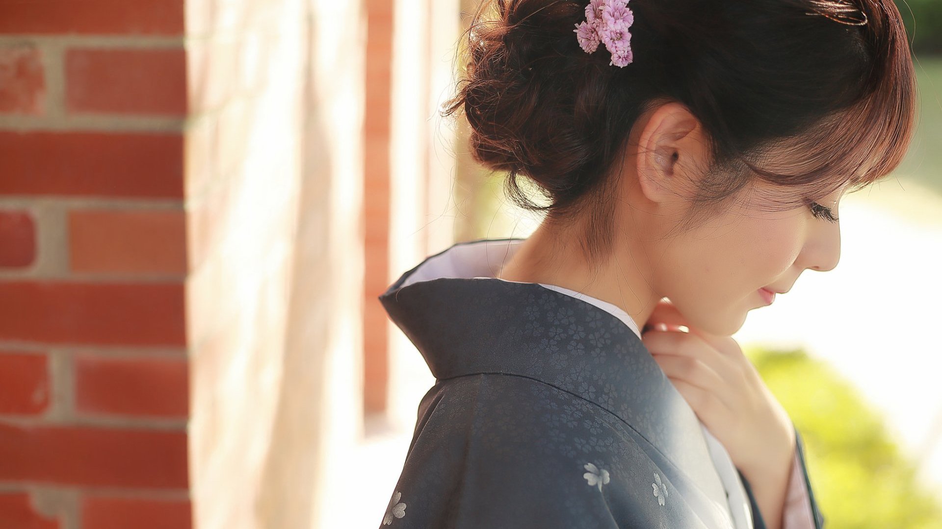 美女,日本风,和服