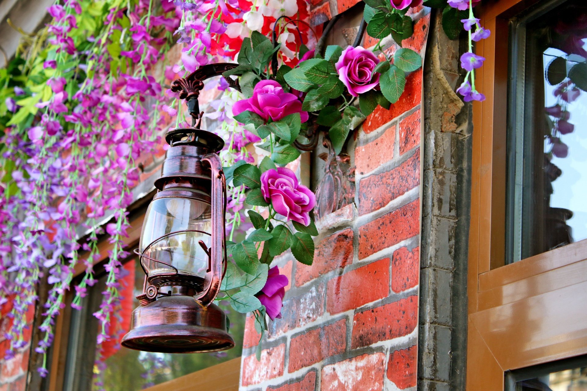 小清新,花卉,路灯