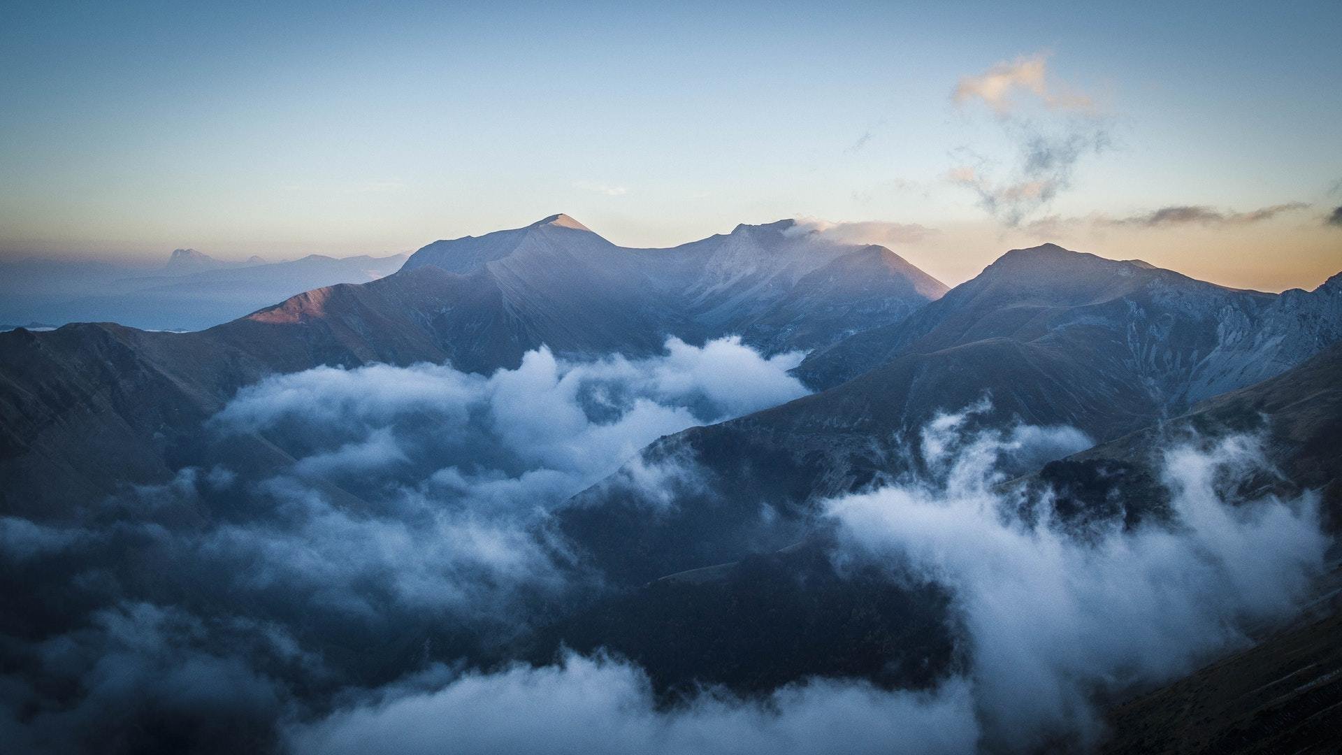 风景,大山,云雾