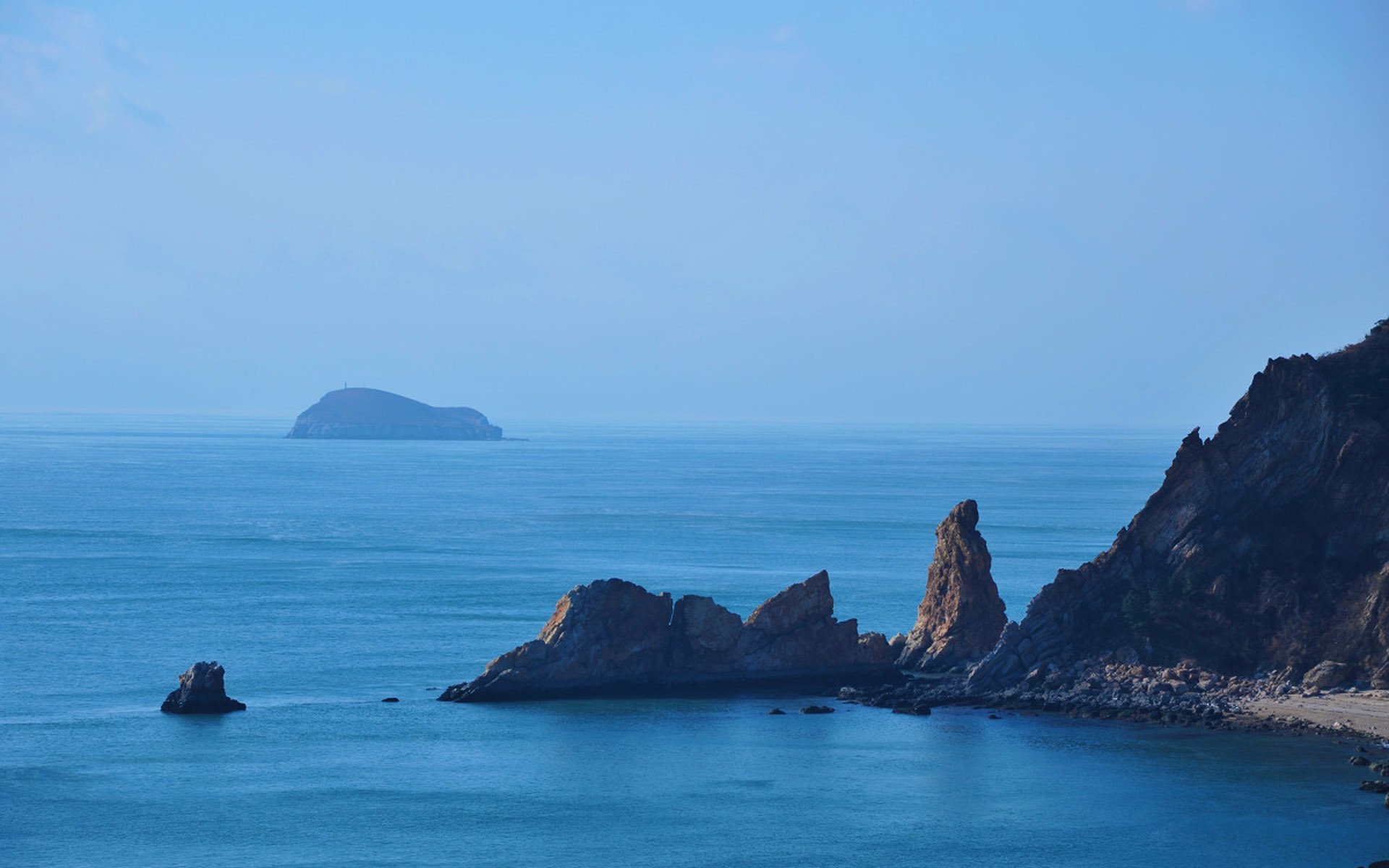 风景,海岸,蓝色