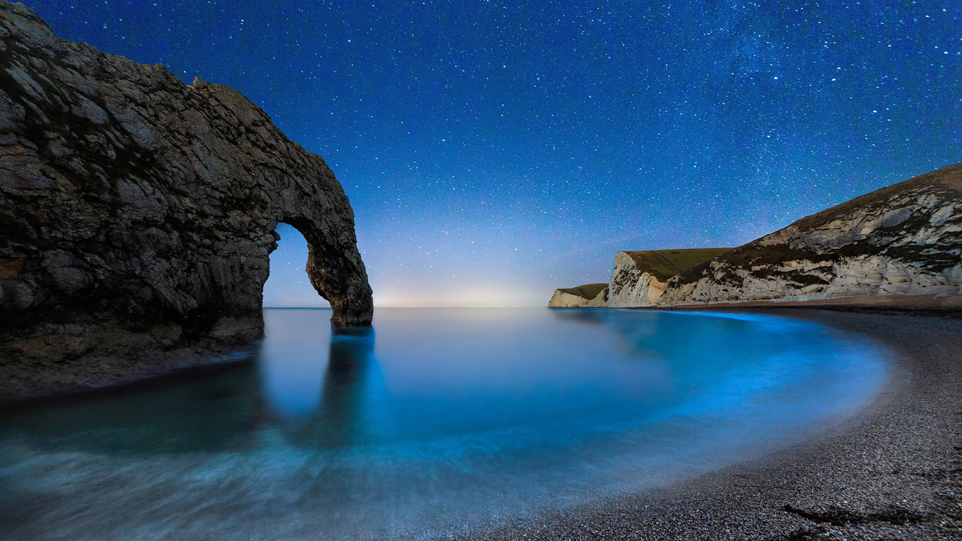 4k,风景,海边,星空