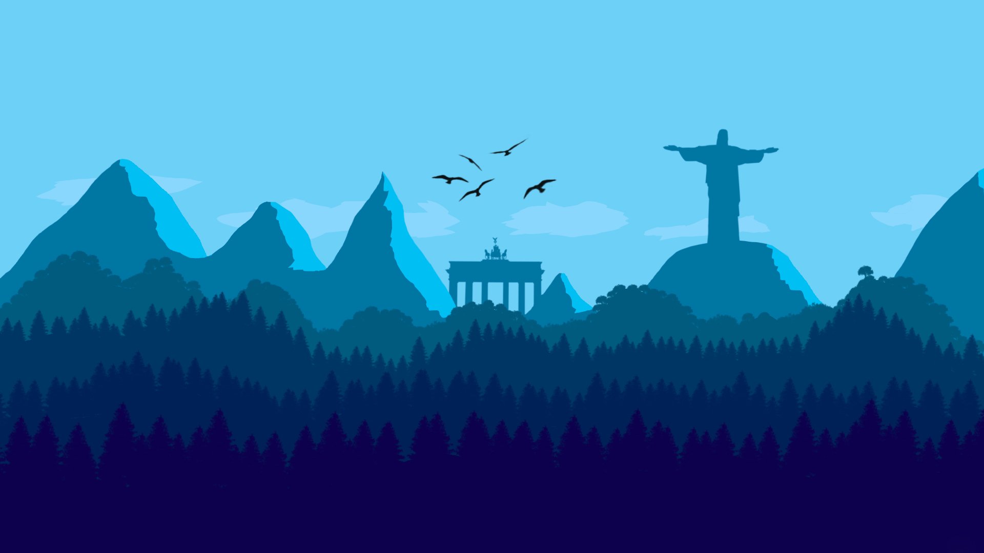 简约,时尚,矢量,风景