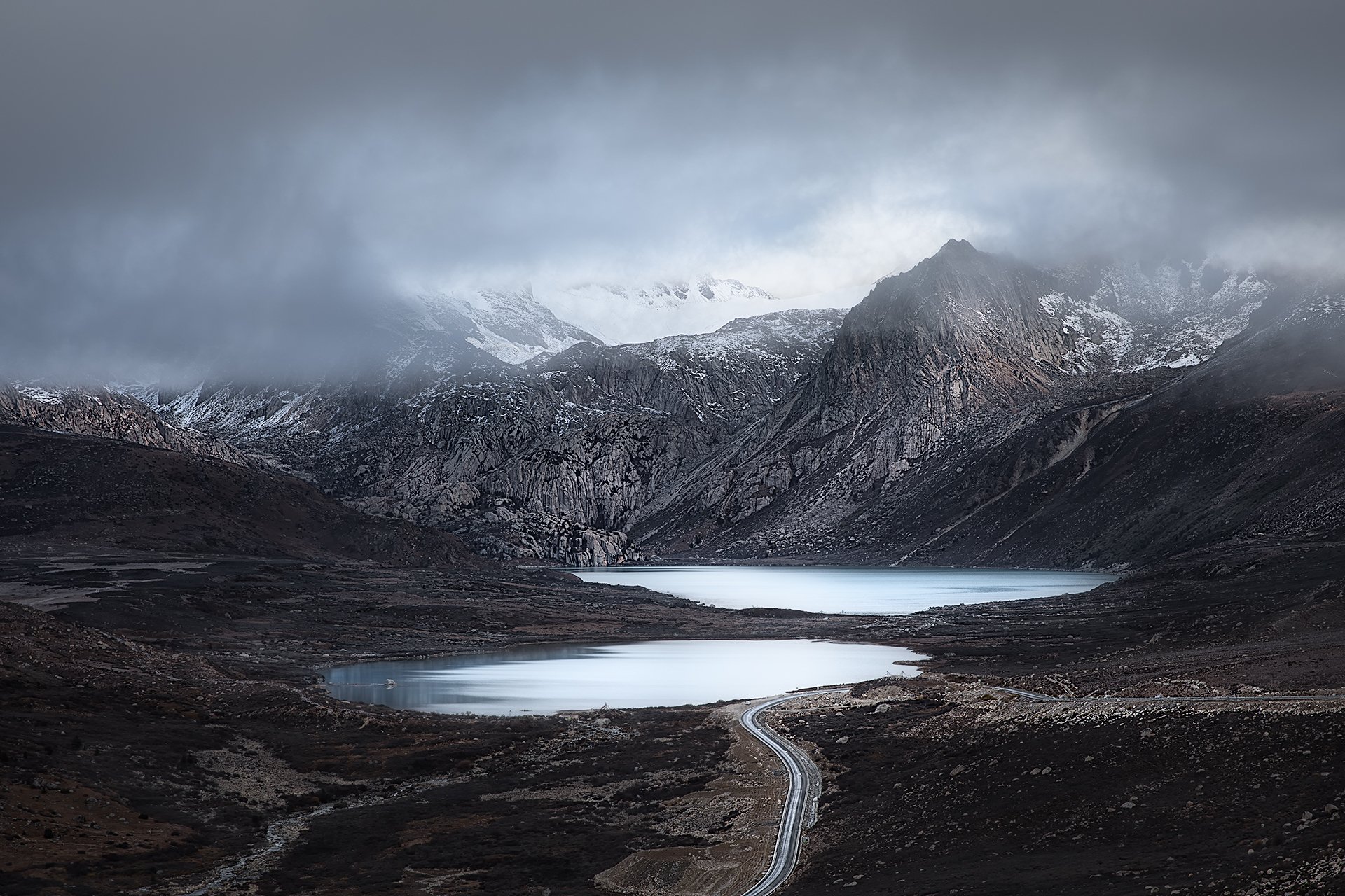 风景,湖泊,姊妹湖,小月坡