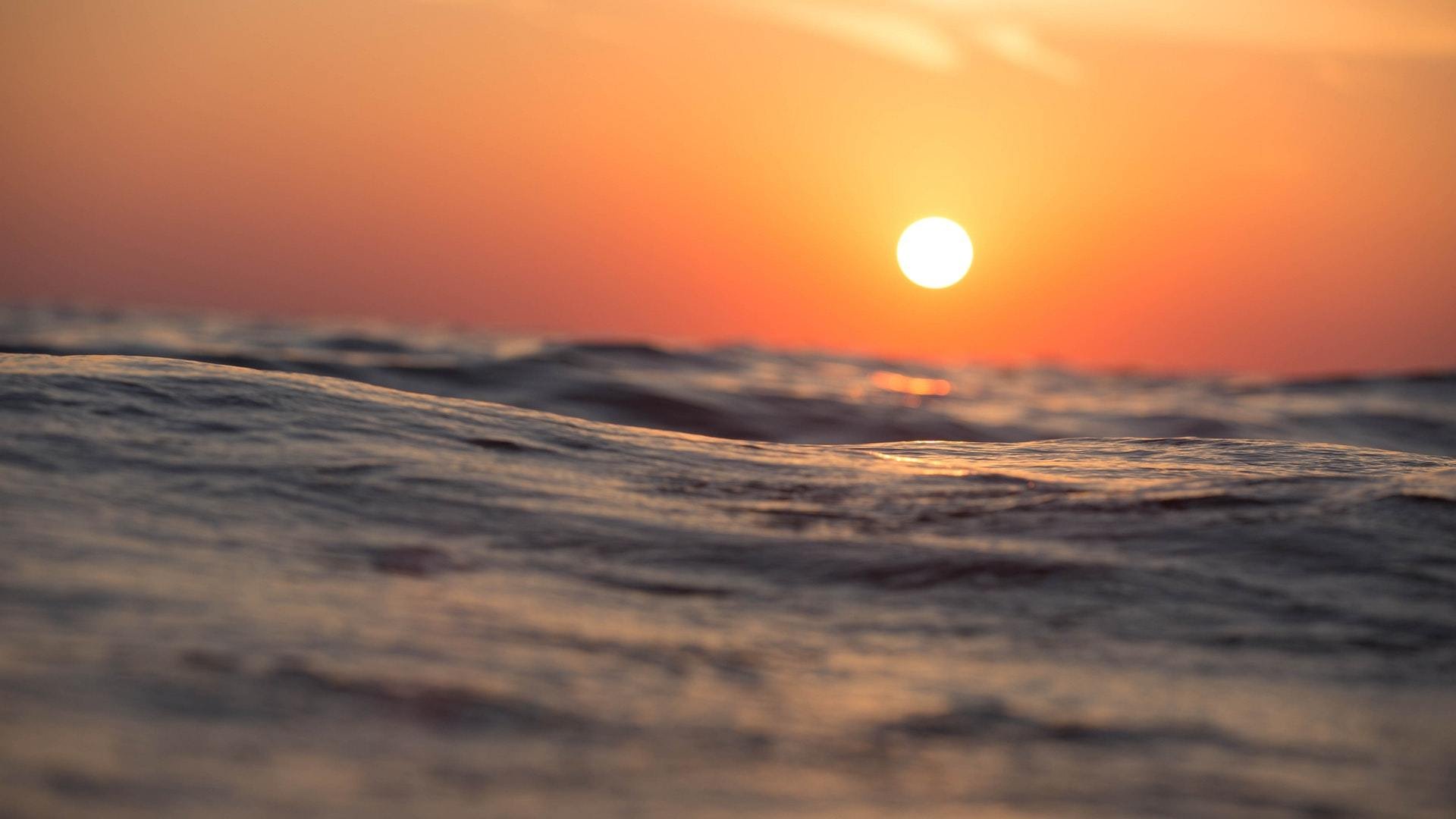 风景,黄昏,海浪