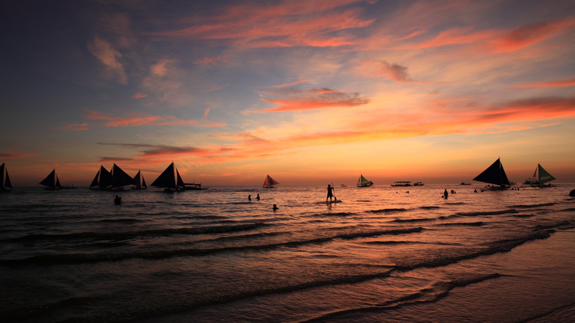 风景,海边,大海,夕阳