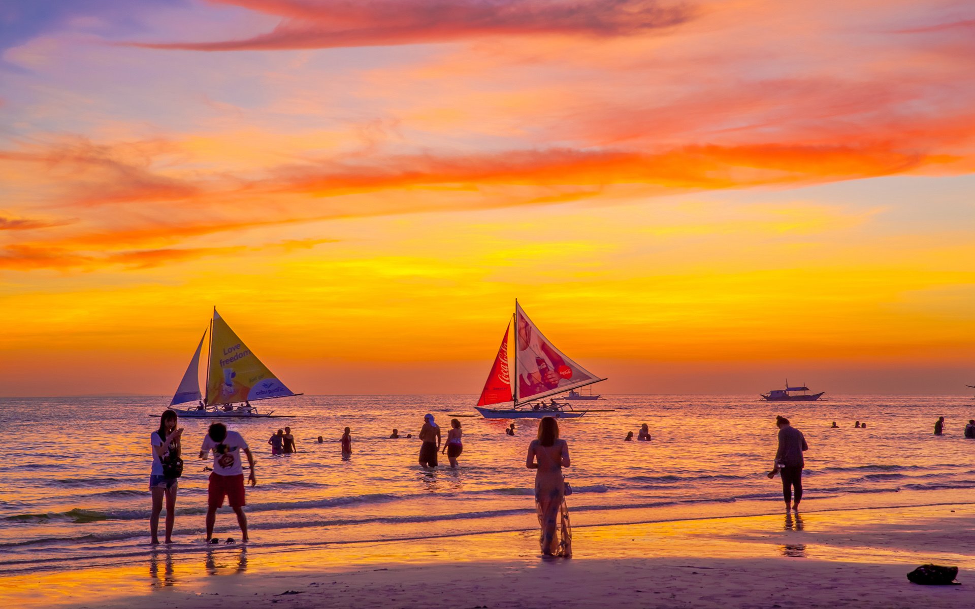 风景,大海,夕阳,黄昏
